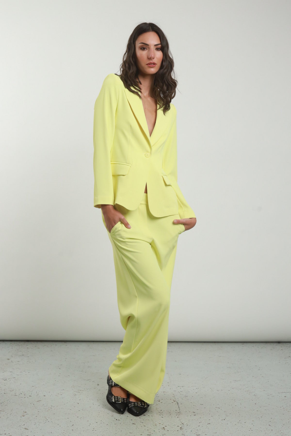 Completo giacca + pantalone Susy mix giallo