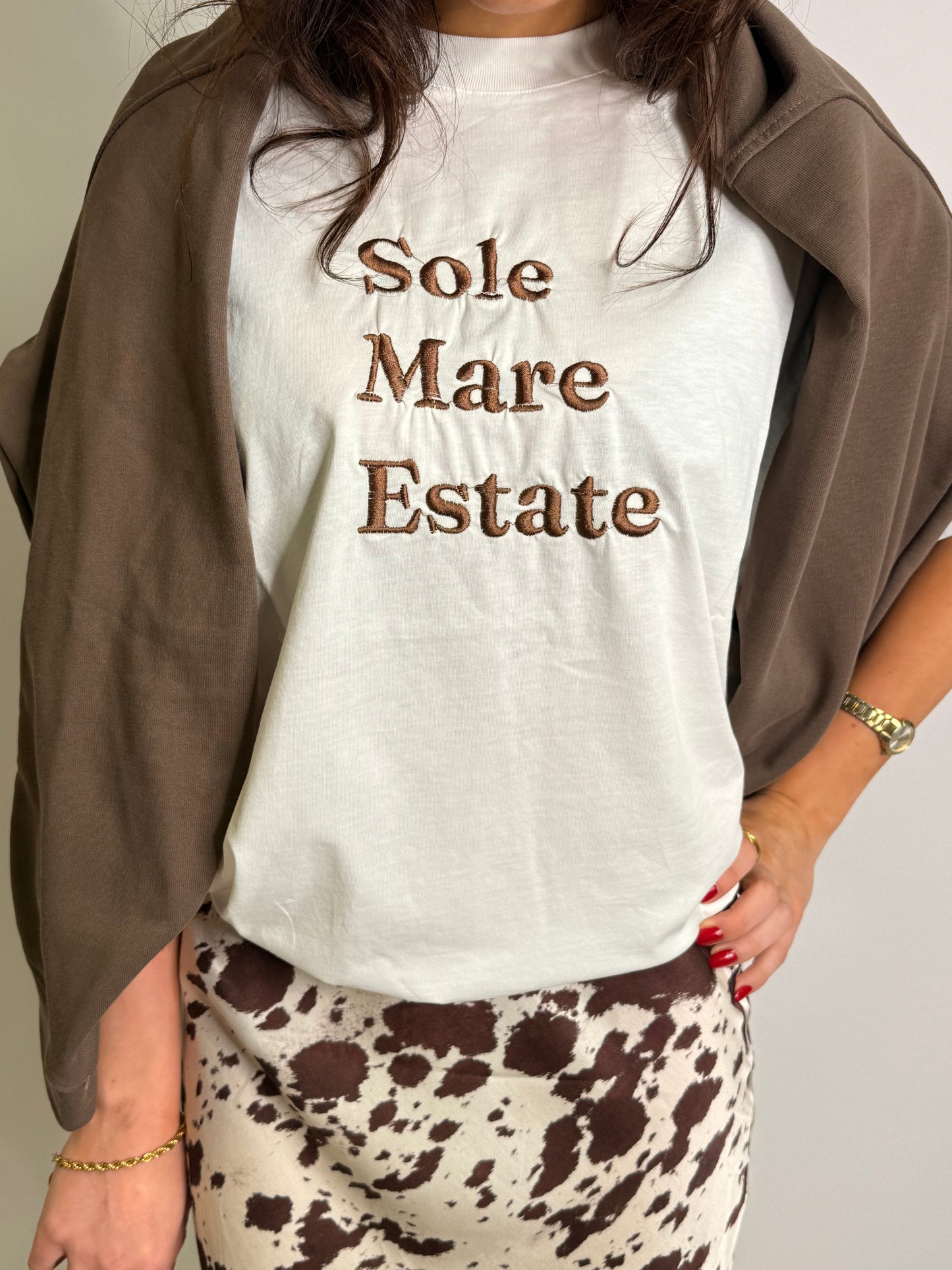 T-shirt sole mare estate Vicolo brown