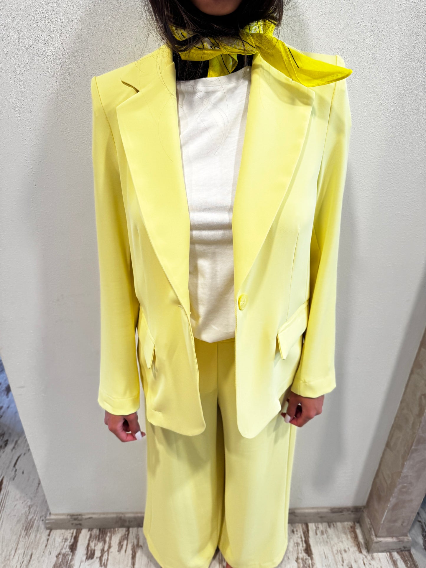Completo giacca + pantalone Susy mix giallo