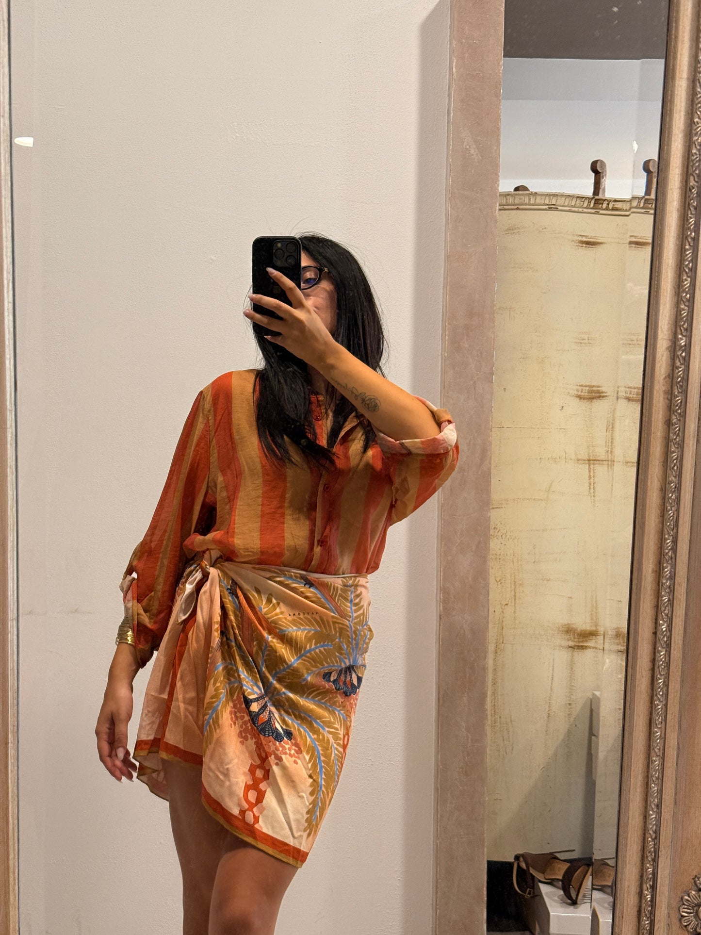 Camicia HaveOne The Island Righe-Corallo