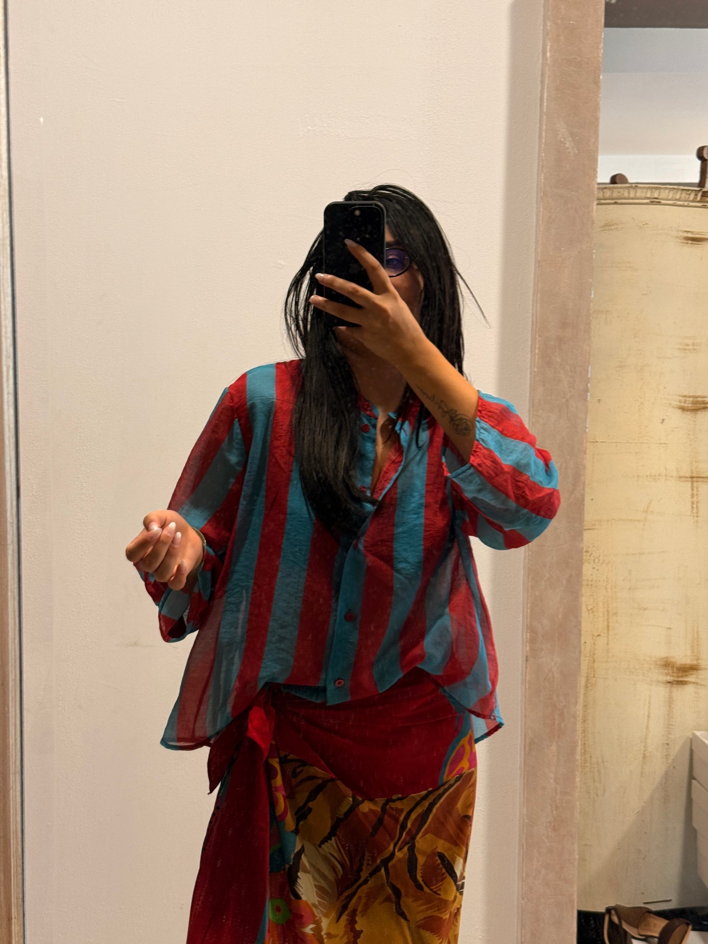 Camicia HaveOne righe-Turchese