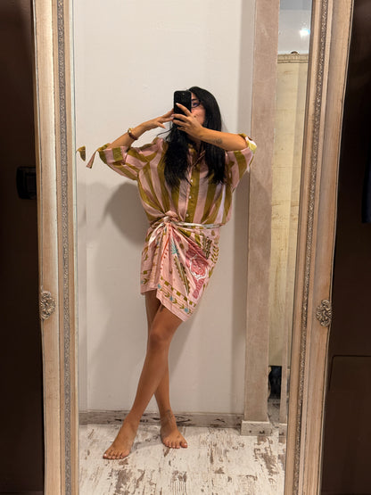 Camicia HaveOne The Island Righe Rosa