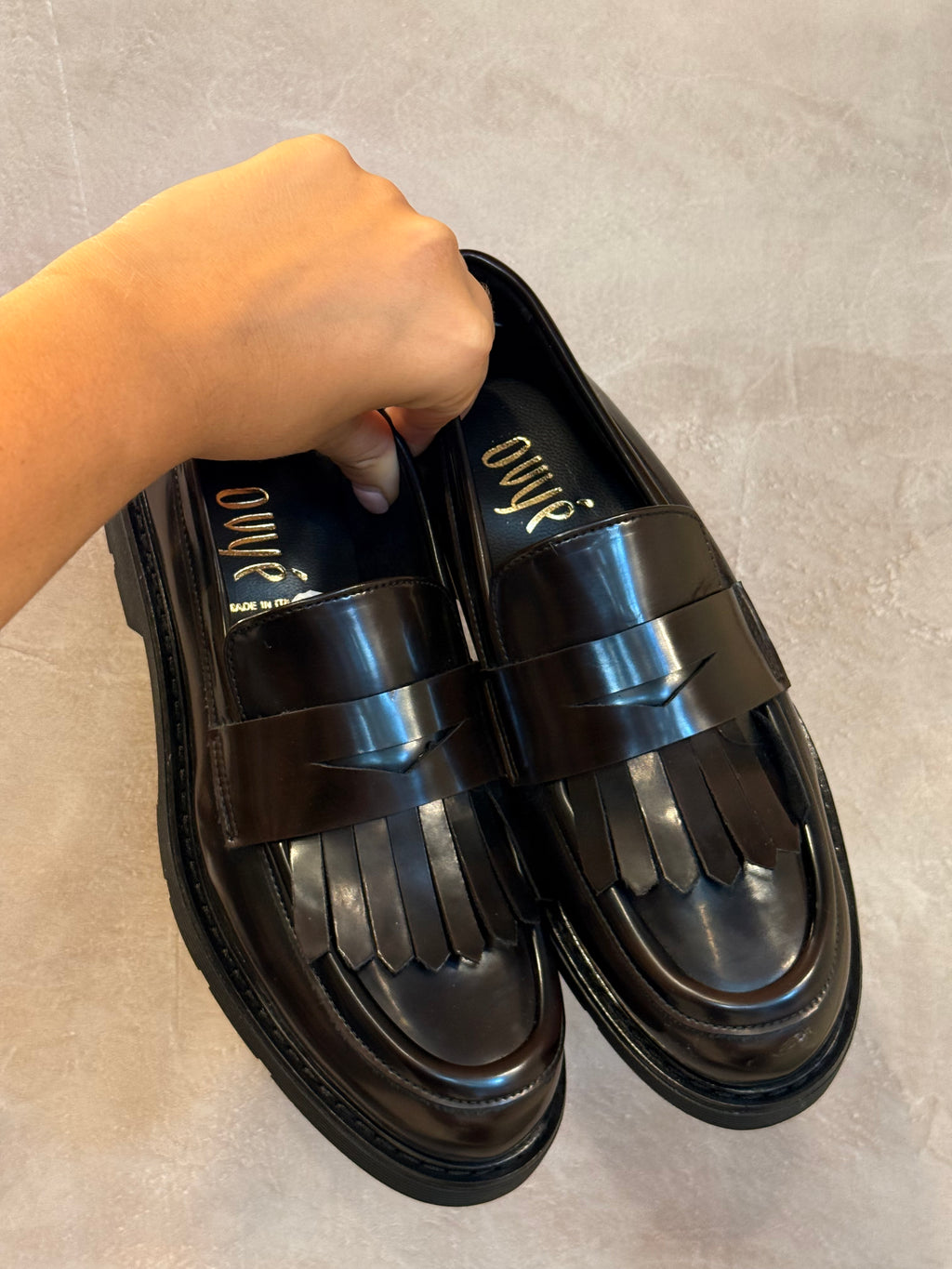 Mocassino moro con frange – Ovyè