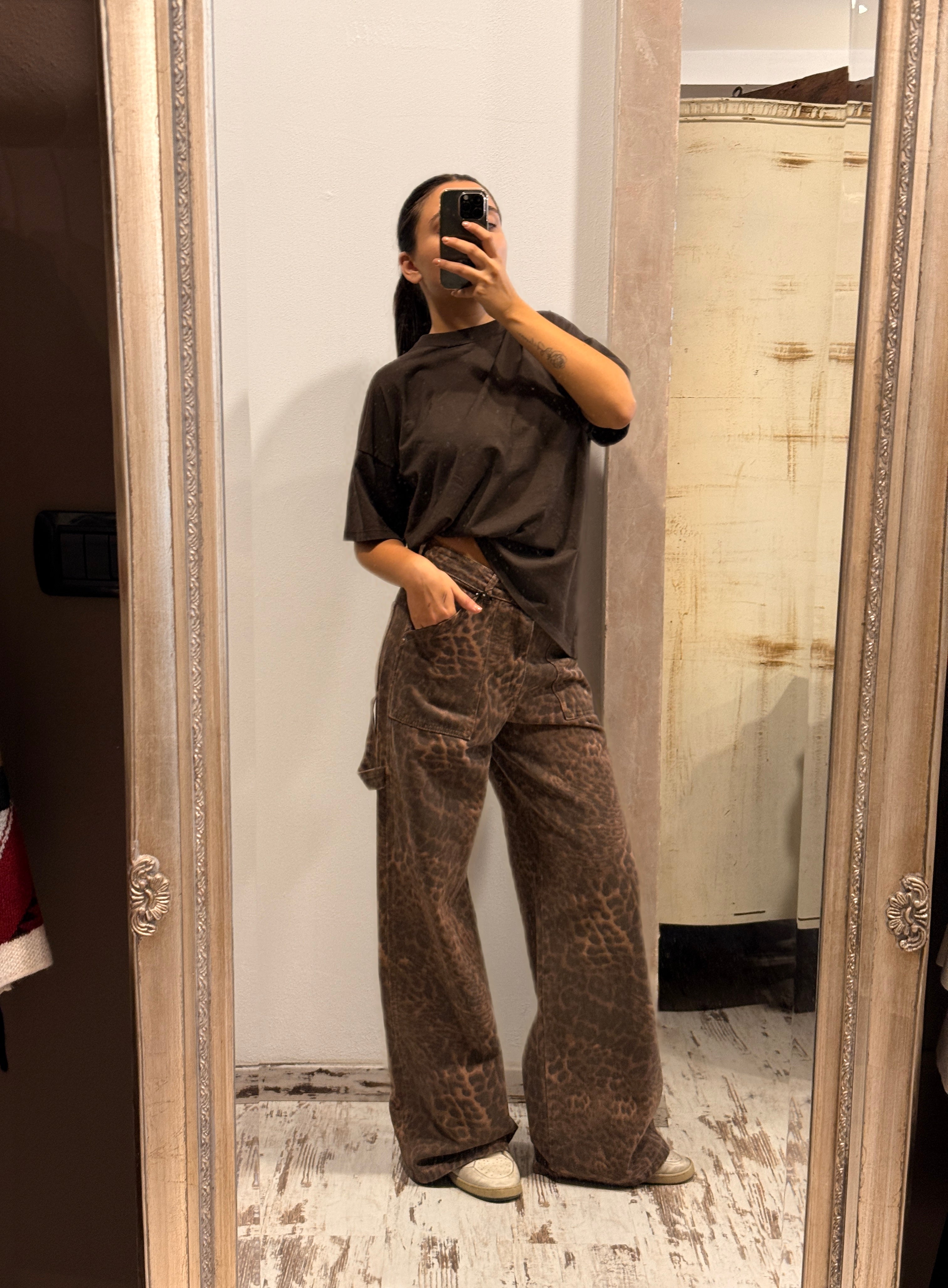 Jeans gamba larga modello Work maculato - HaveOne