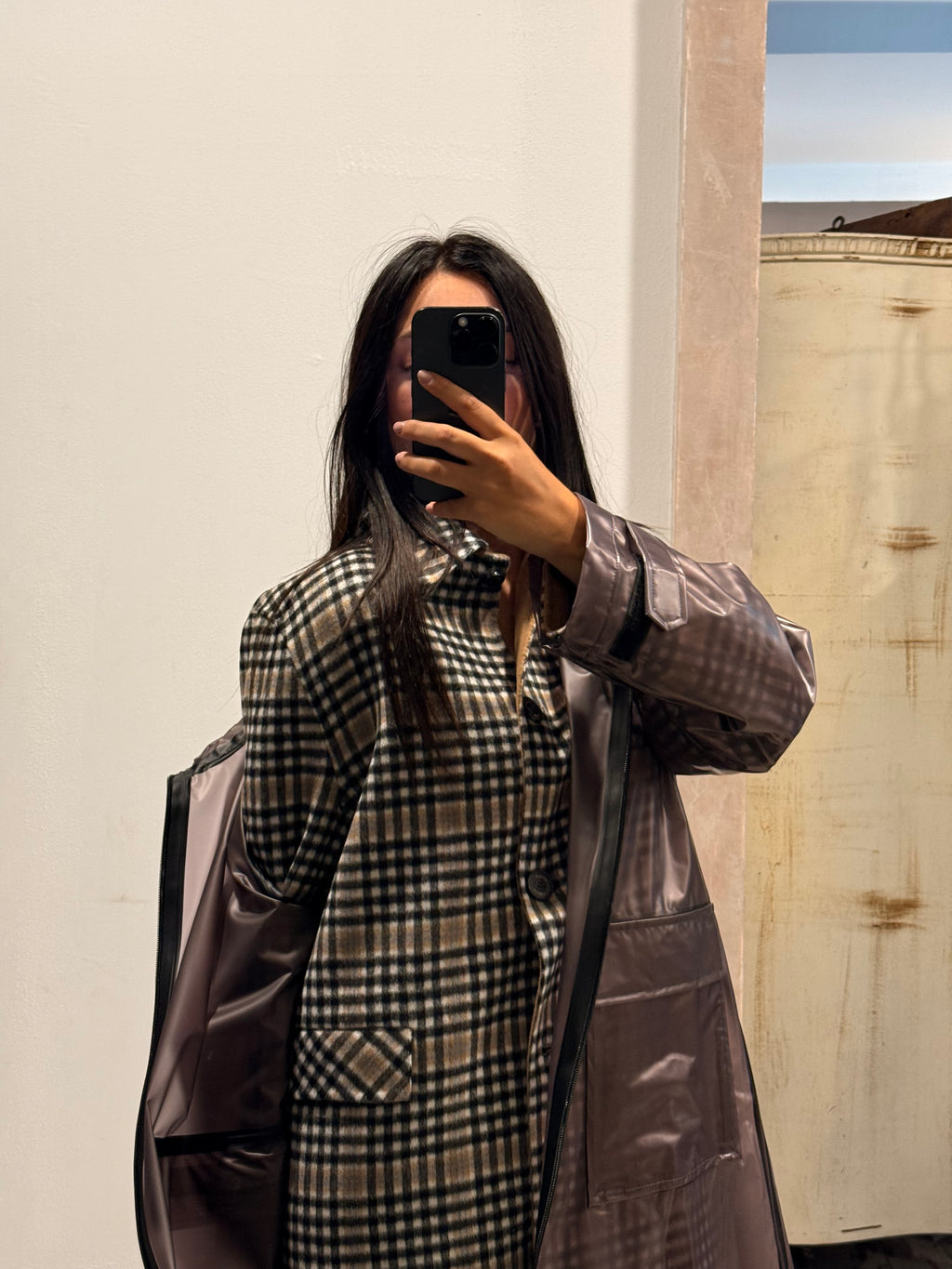 Cappotto 2 in 1 Vicolo Donna – Con Impermeabile Rimovibile a Quadri