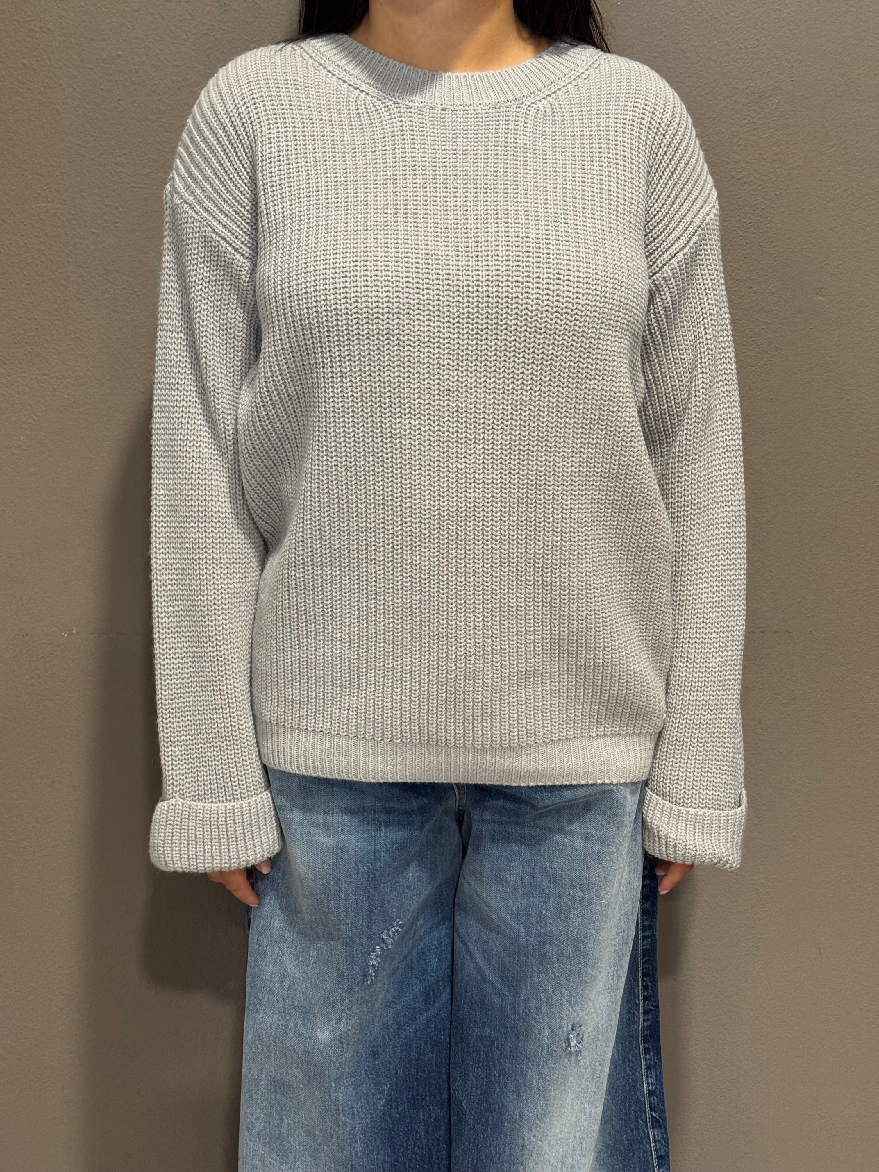 Maglione girocollo Please Grigio