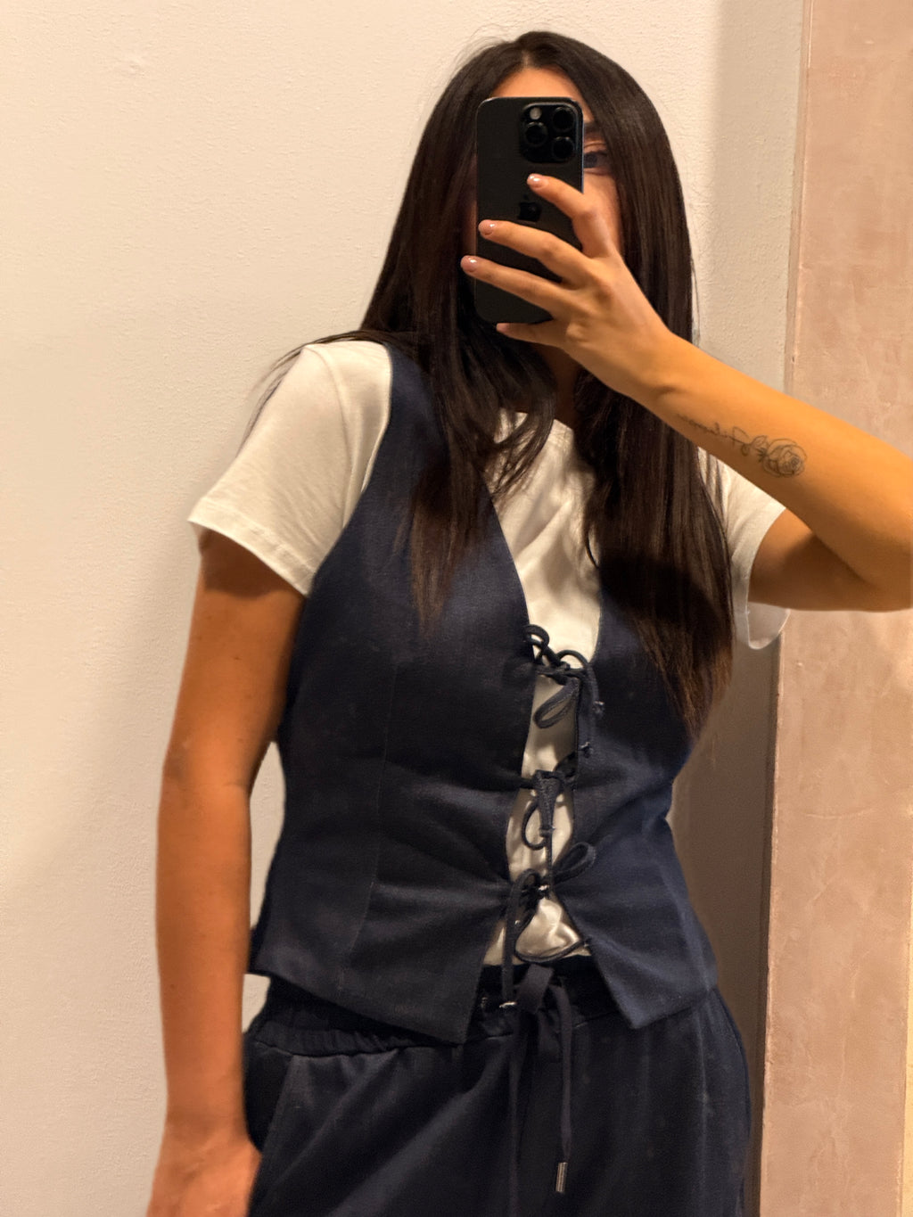 Gilet fiocchetti effetto Denim - Please