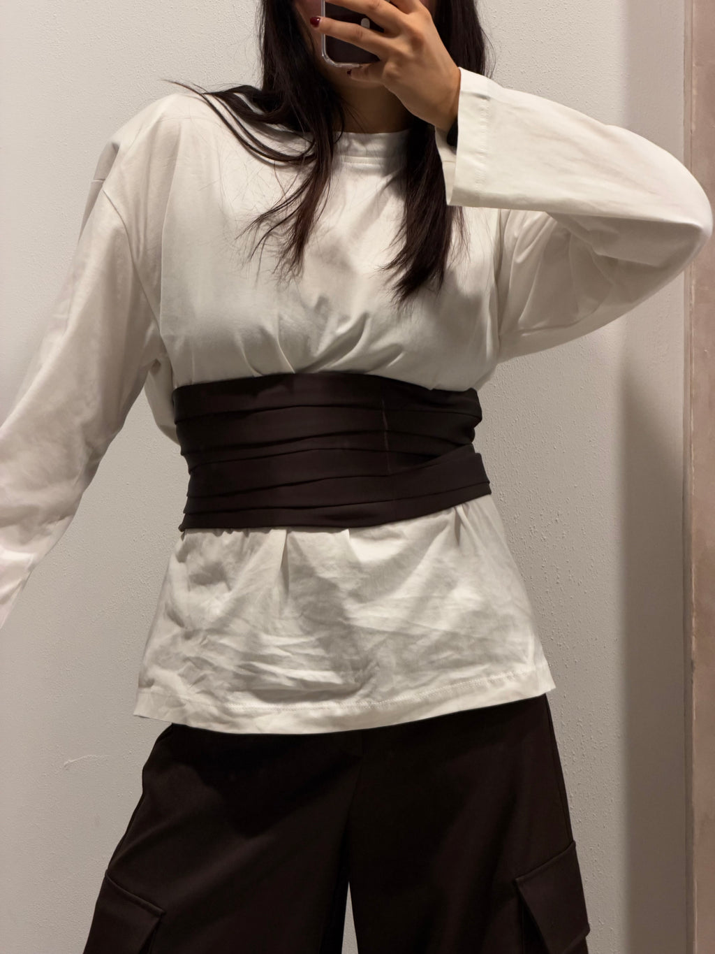 T-shirt con cintura raso moro HaveOne
