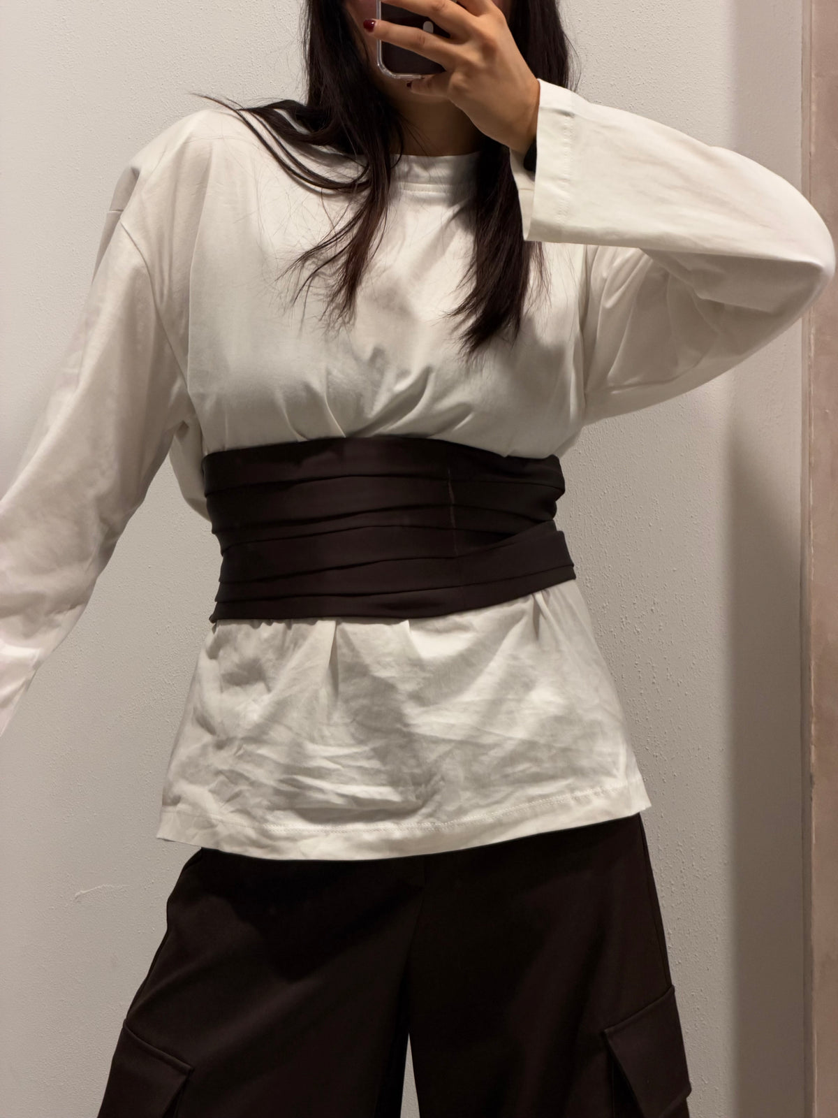 T-shirt con cintura raso moro HaveOne
