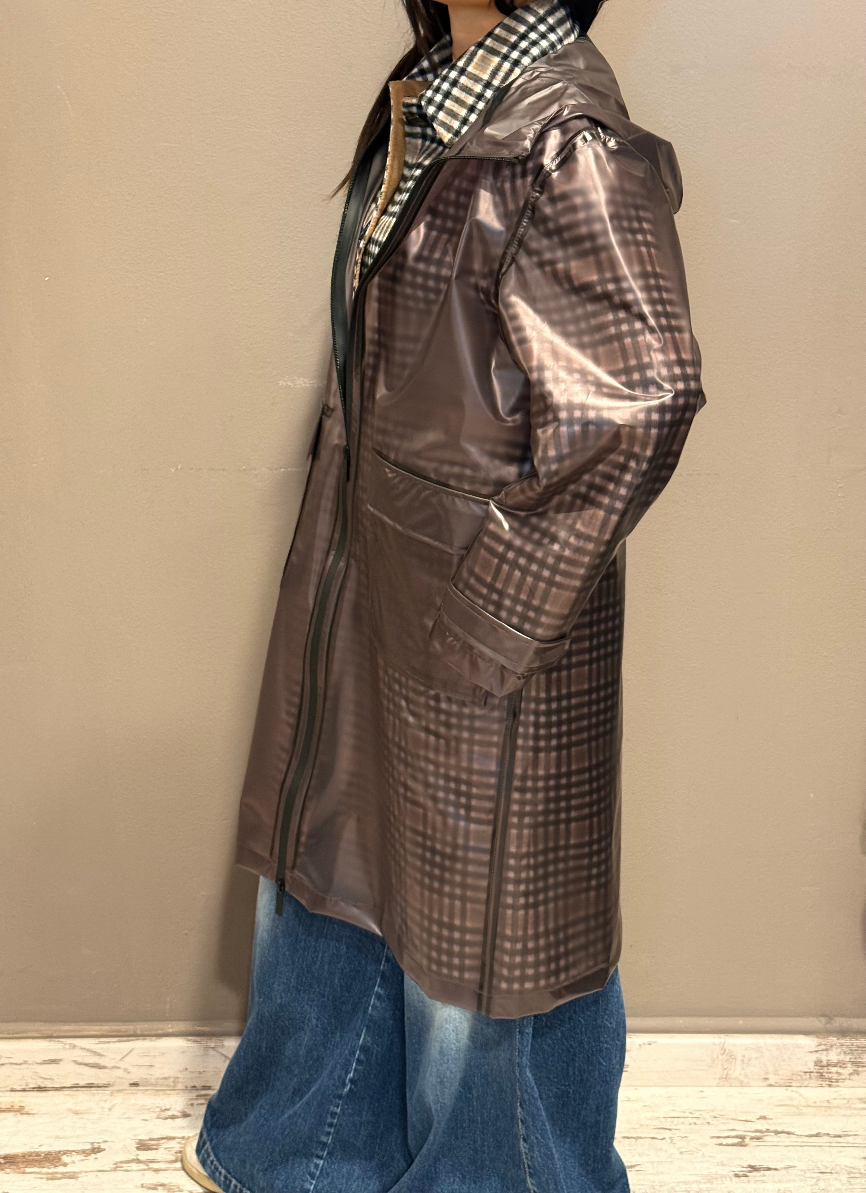 Cappotto 2 in 1 Vicolo Donna – Con Impermeabile Rimovibile a Quadri