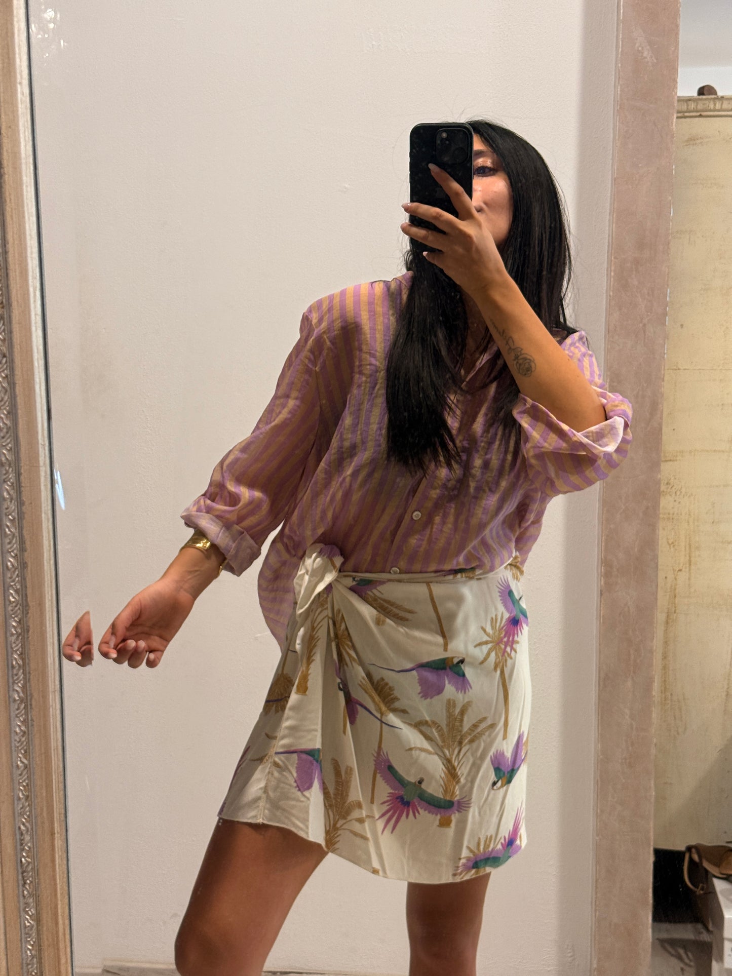 Camicia HaveOne The Island Righe- Lilla