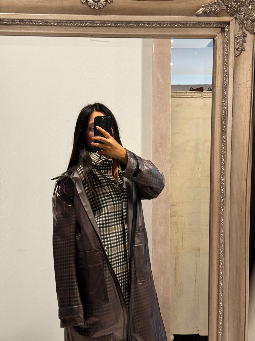 Cappotto 2 in 1 Vicolo Donna – Con Impermeabile Rimovibile a Quadri