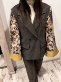 Blazer Over Maniche Stampa Floreale