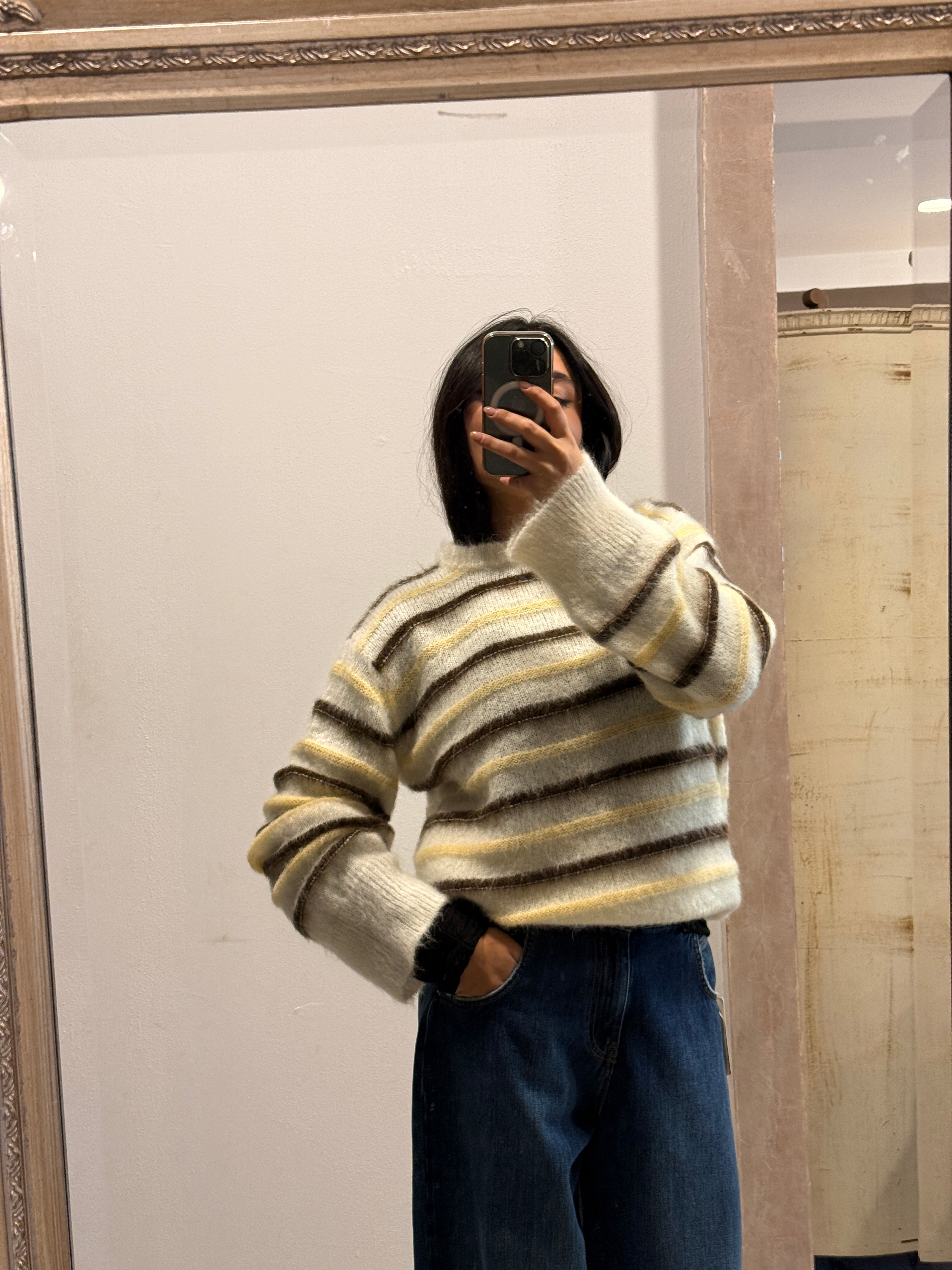 Vicolo – Pull riga mohair