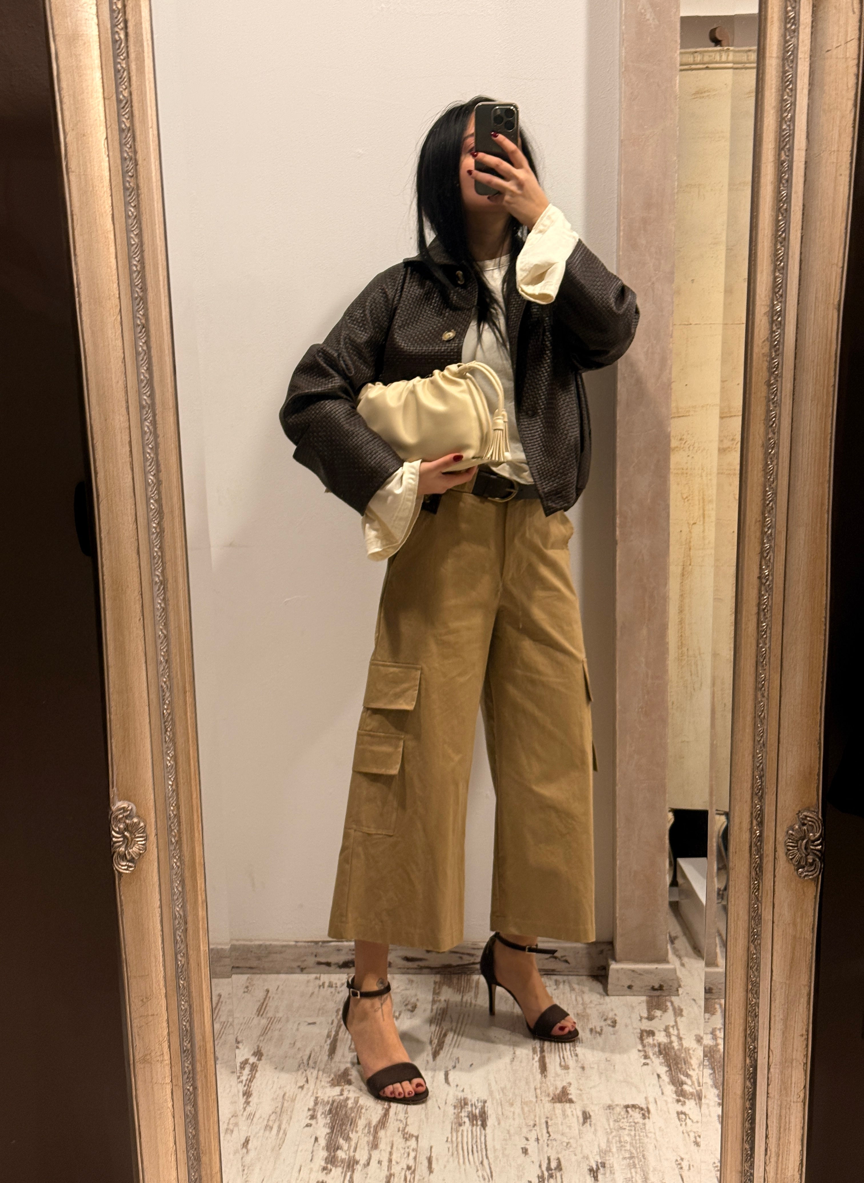 Bermuda cargo Vicolo cammello con maxi tasche