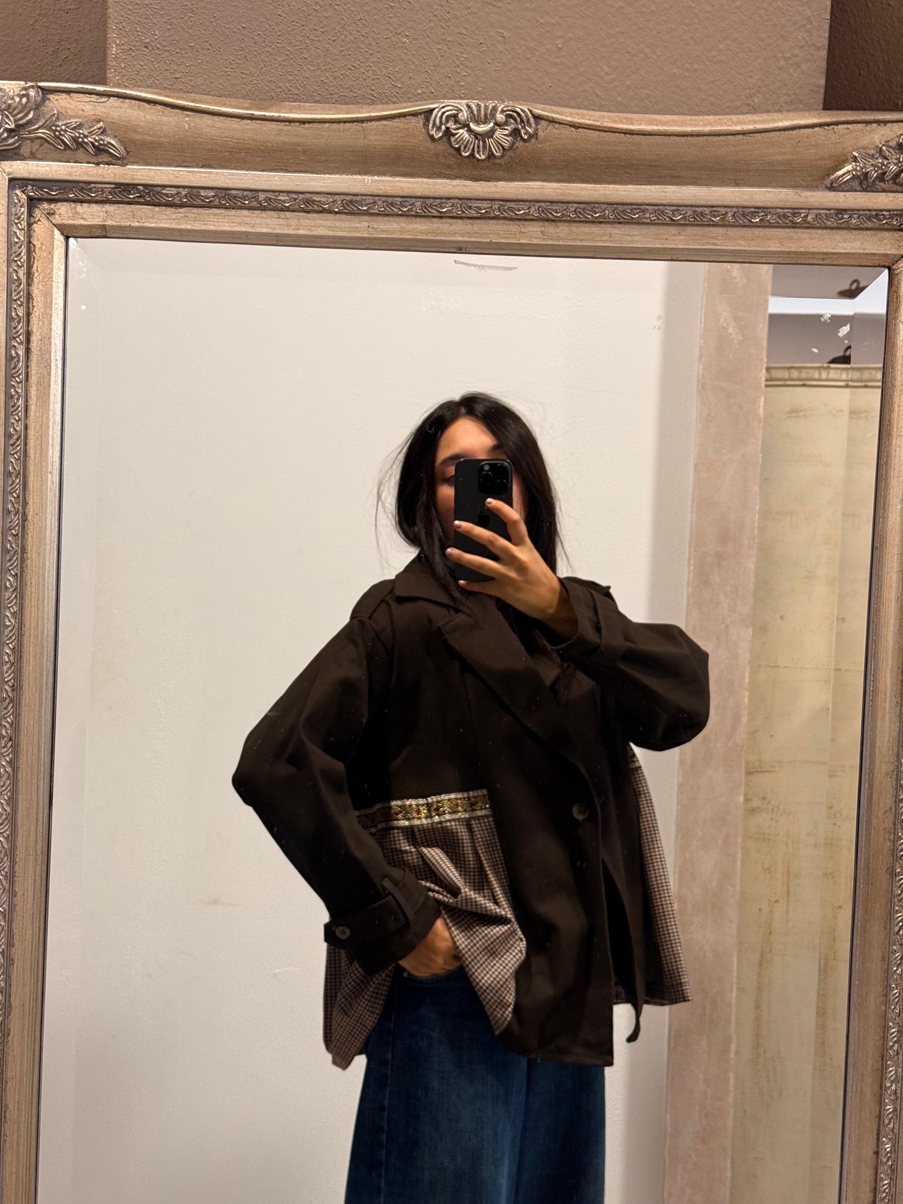 TRENCH DOPPIO TESSUTO MORO SUSYMIX