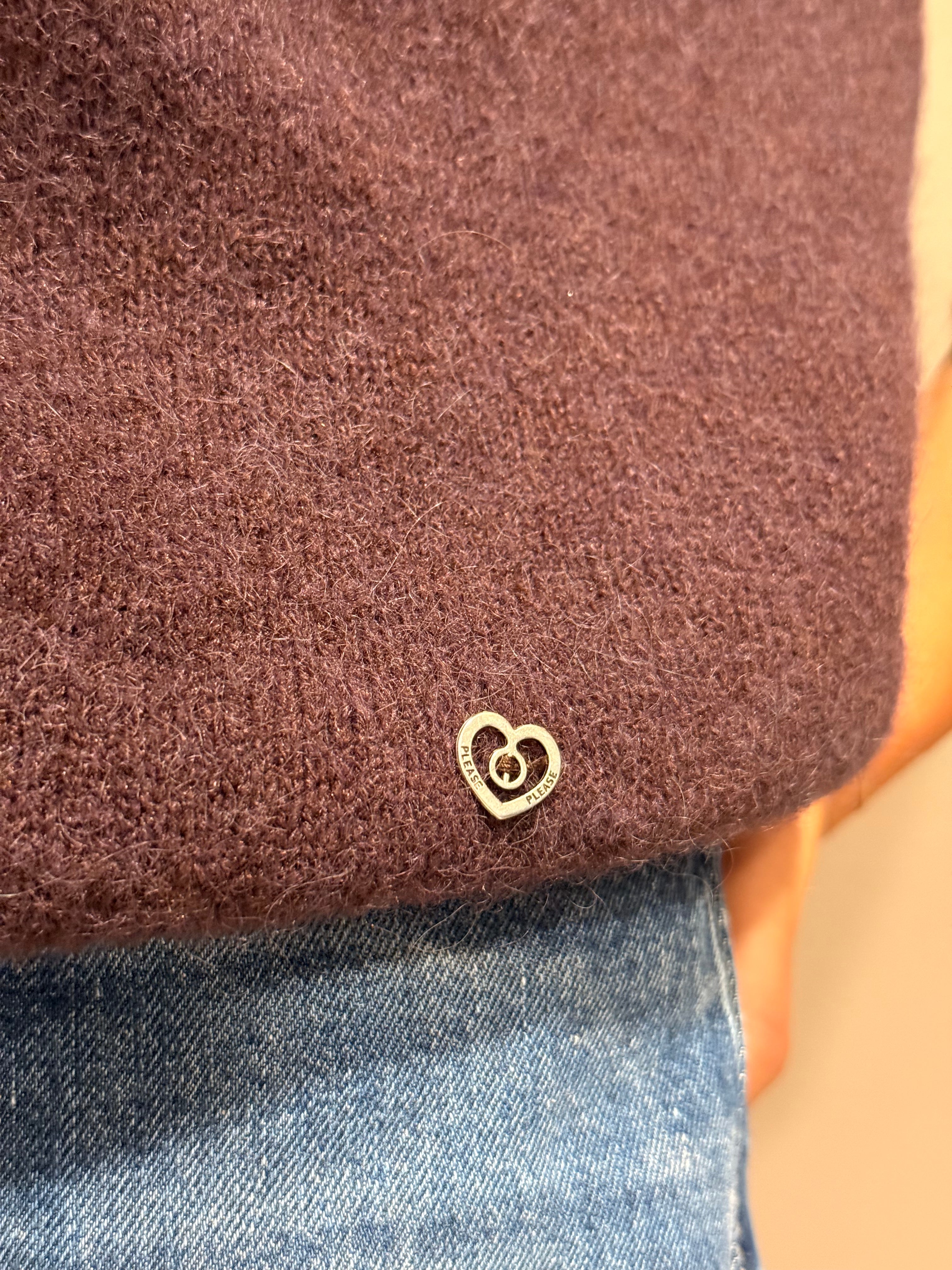 Pullover con maniche 3/4 e girocollo Please Moro