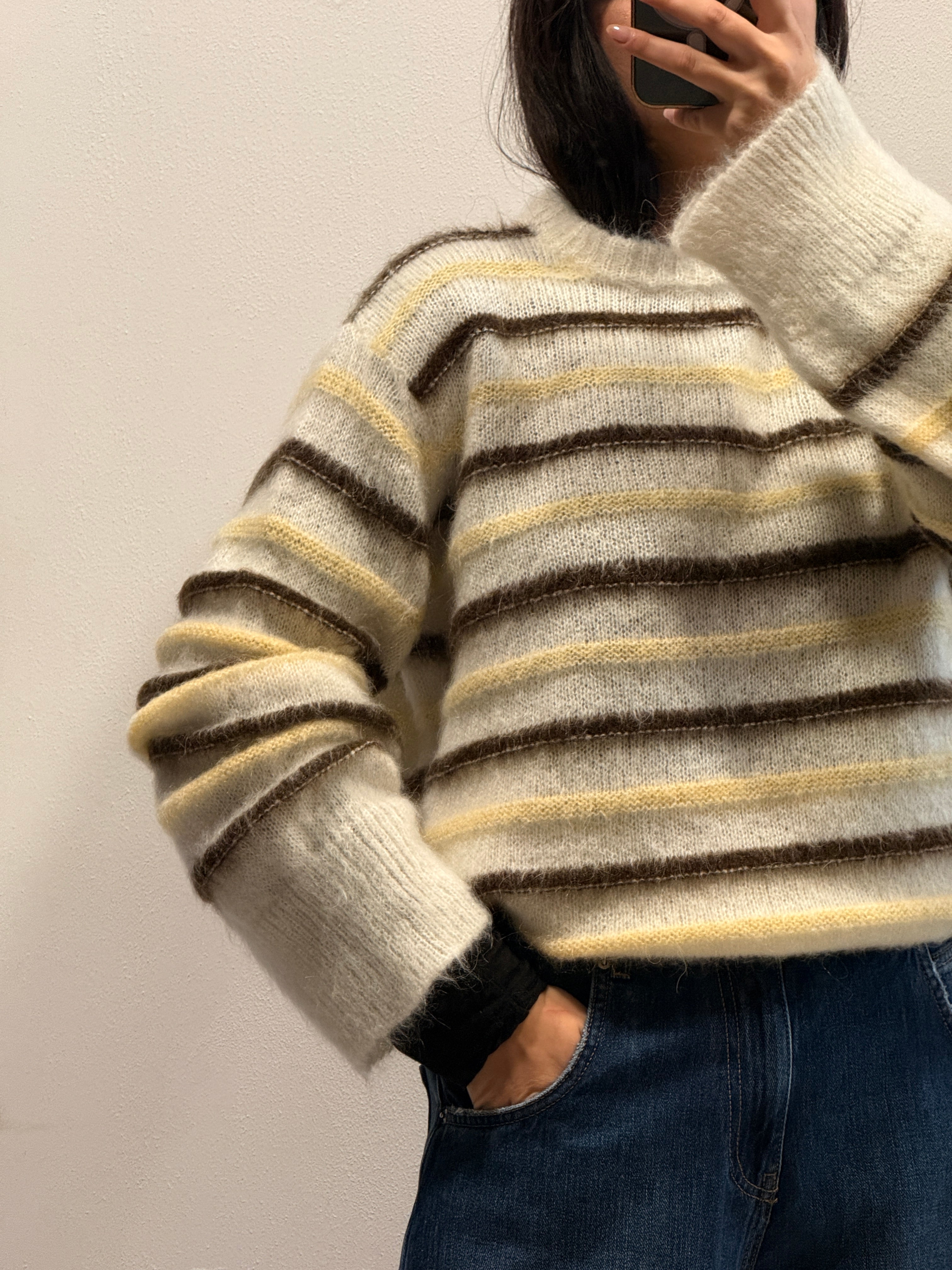 Vicolo – Pull riga mohair
