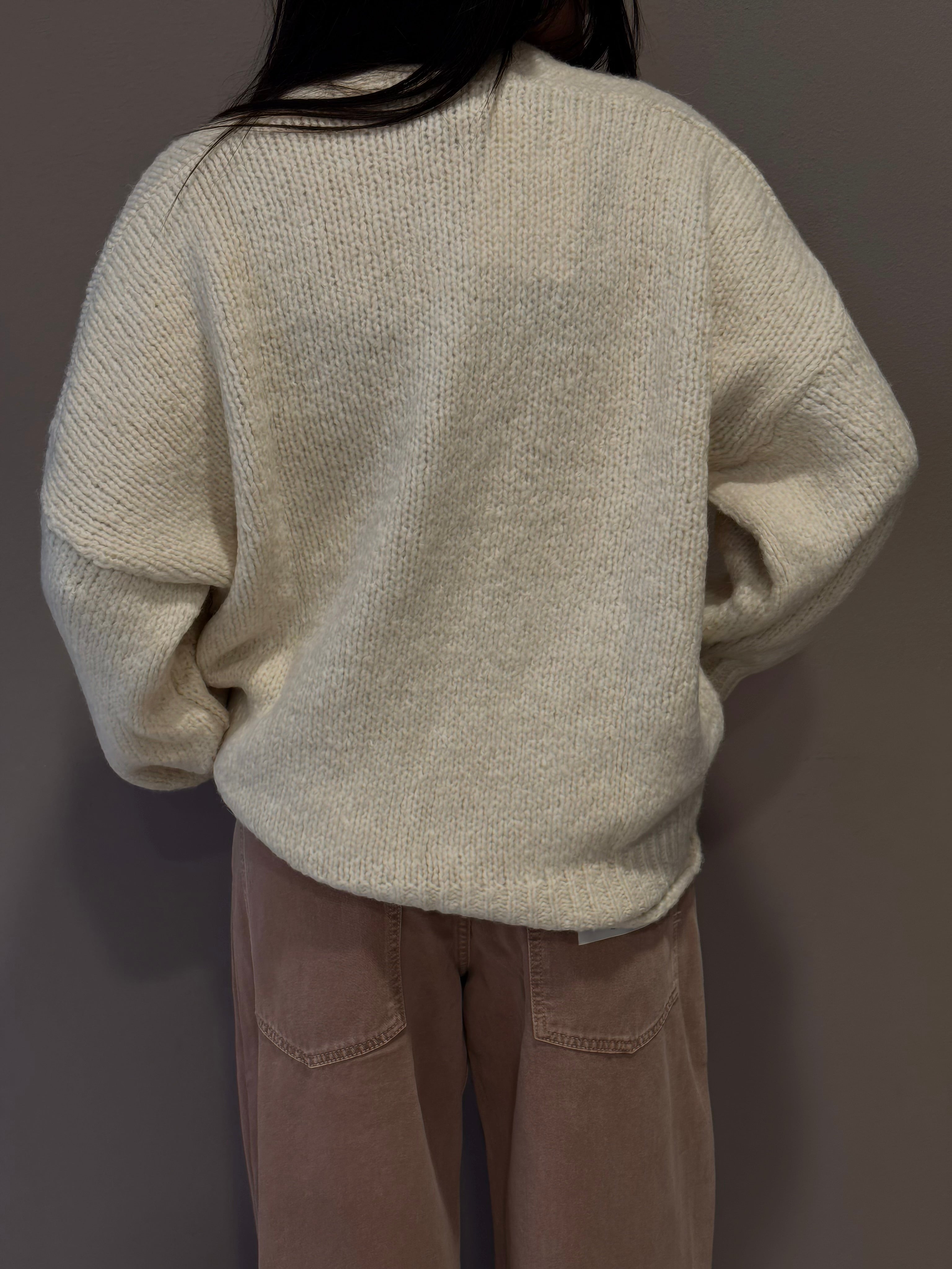 Cardigan calce a tre bottoni con taschine - HaveOne