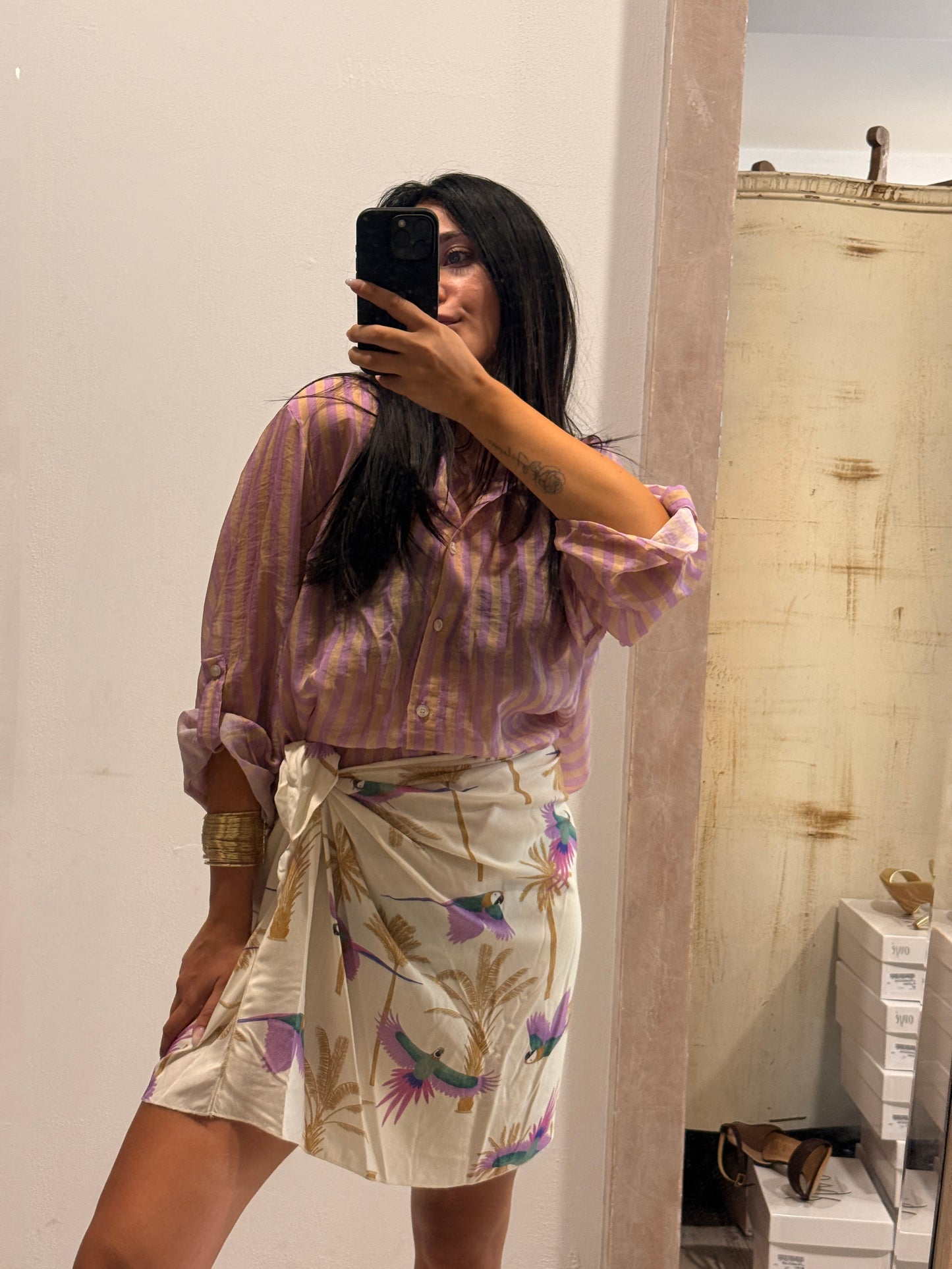 Camicia HaveOne The Island Righe- Lilla