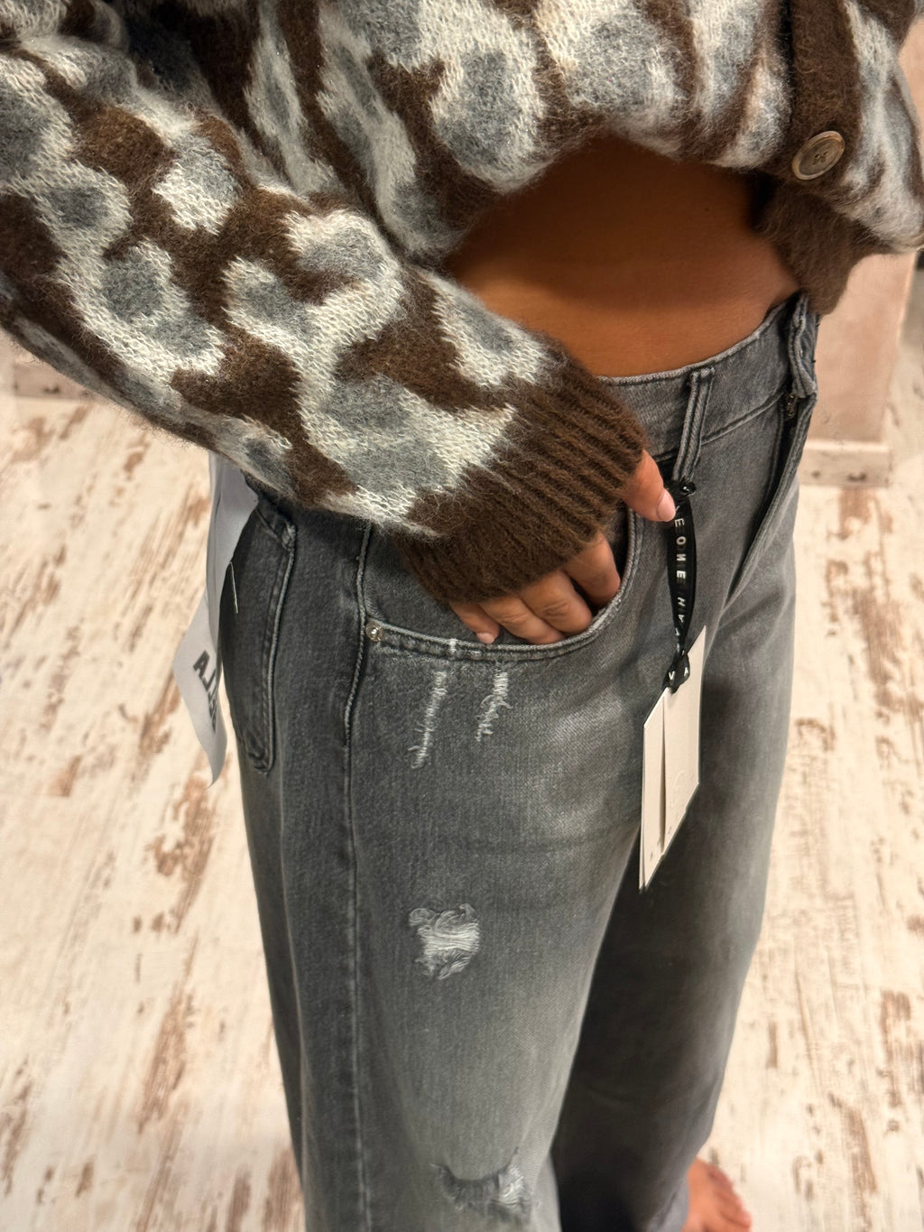 Jeans Bella denim grigio - HaveOne