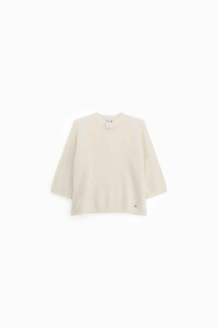 Pullover con maniche 3/4 e girocollo Please