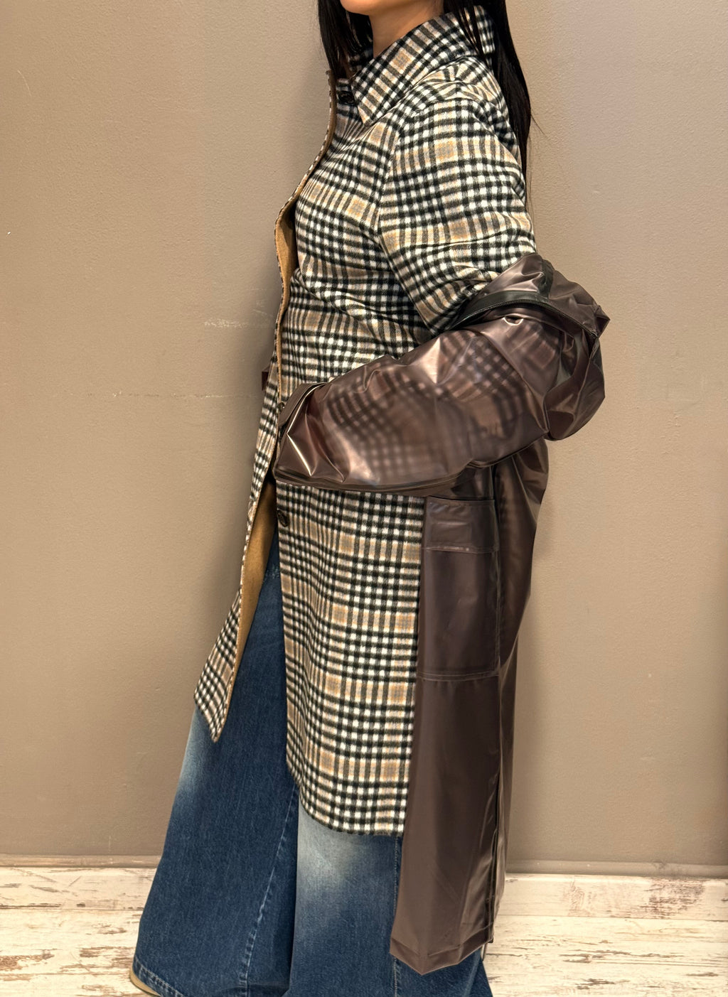 Cappotto 2 in 1 Vicolo Donna – Con Impermeabile Rimovibile a Quadri