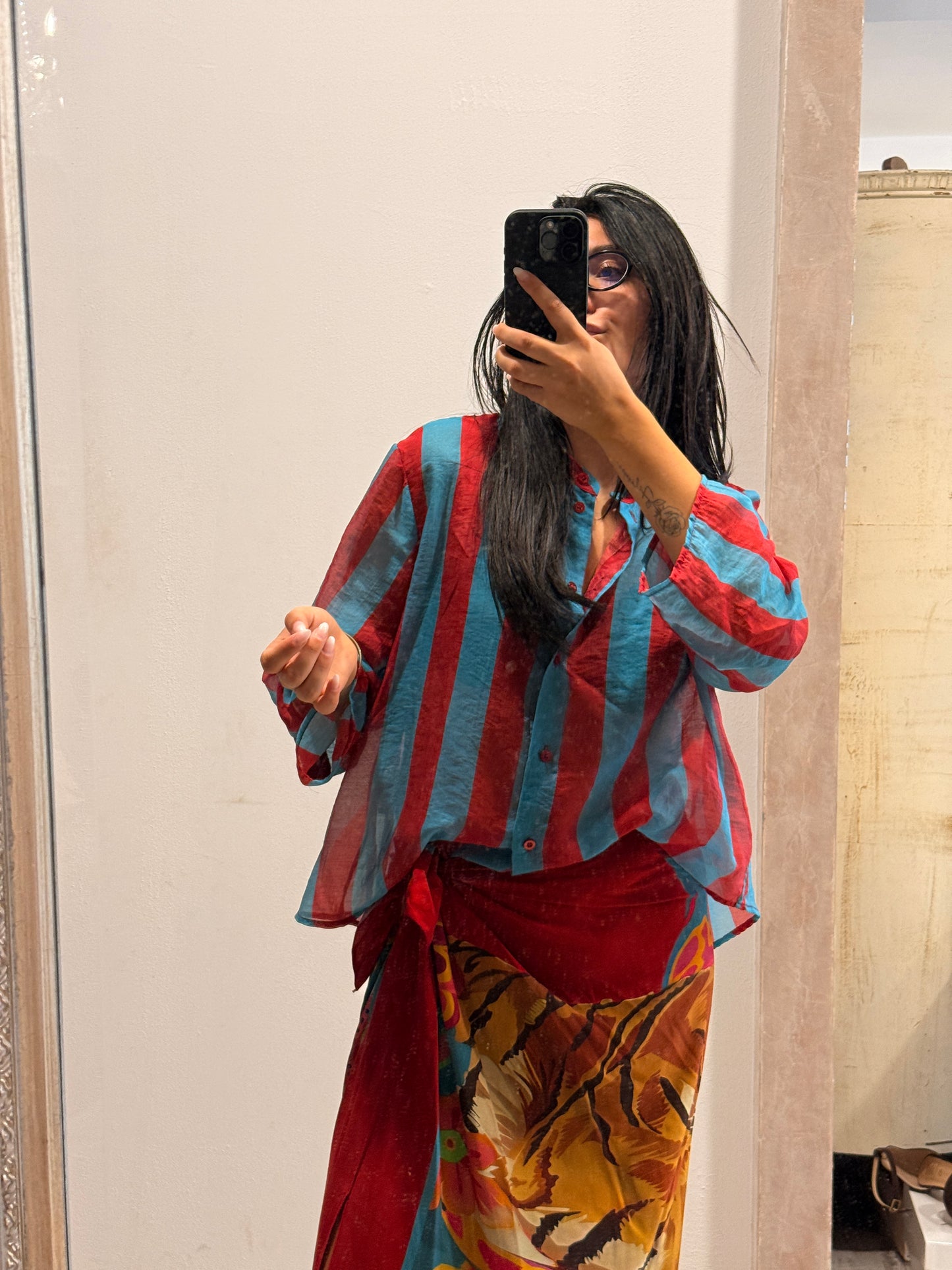 Camicia HaveOne righe-Turchese