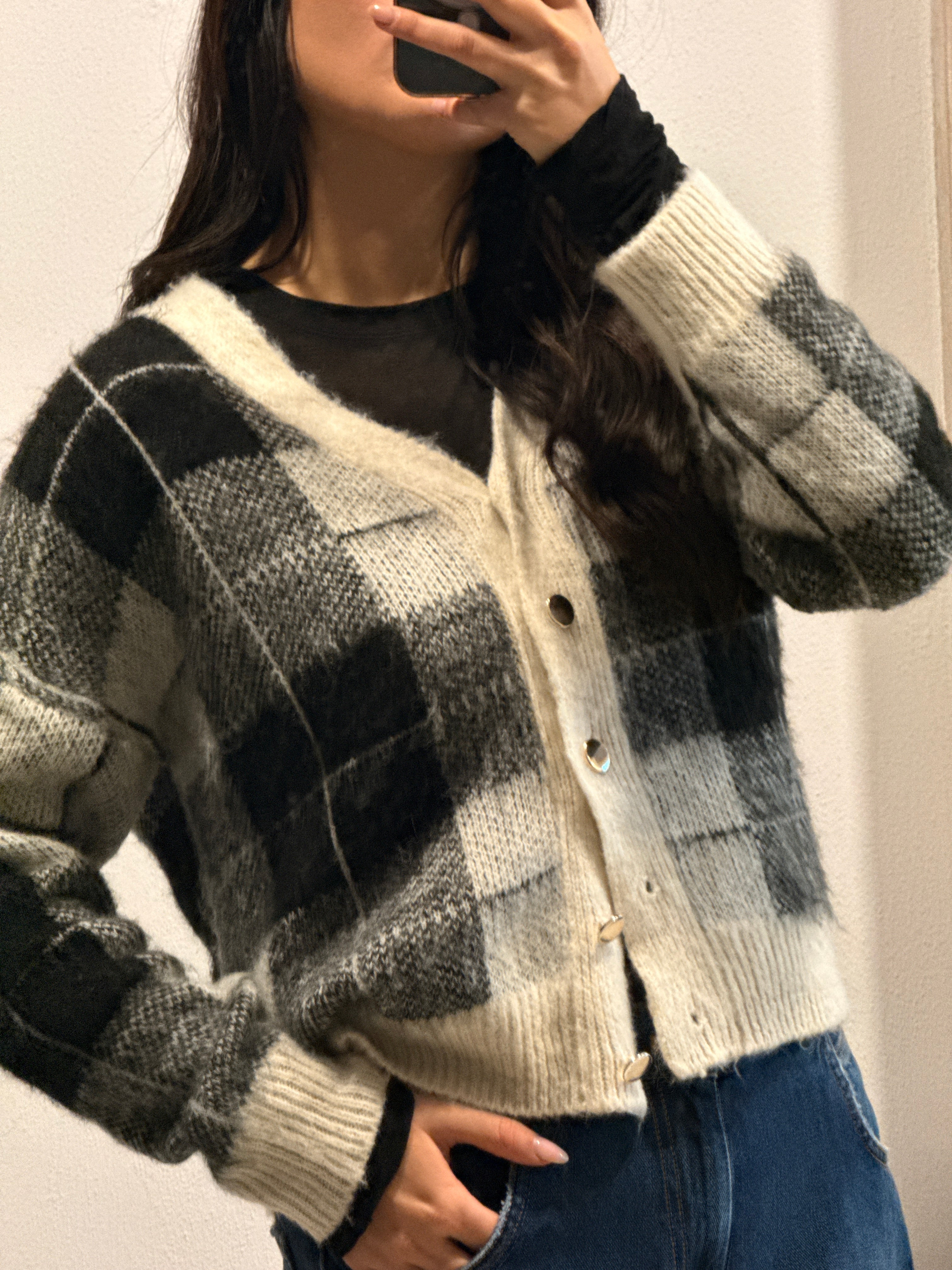 Vicolo - Cardigan Quadri