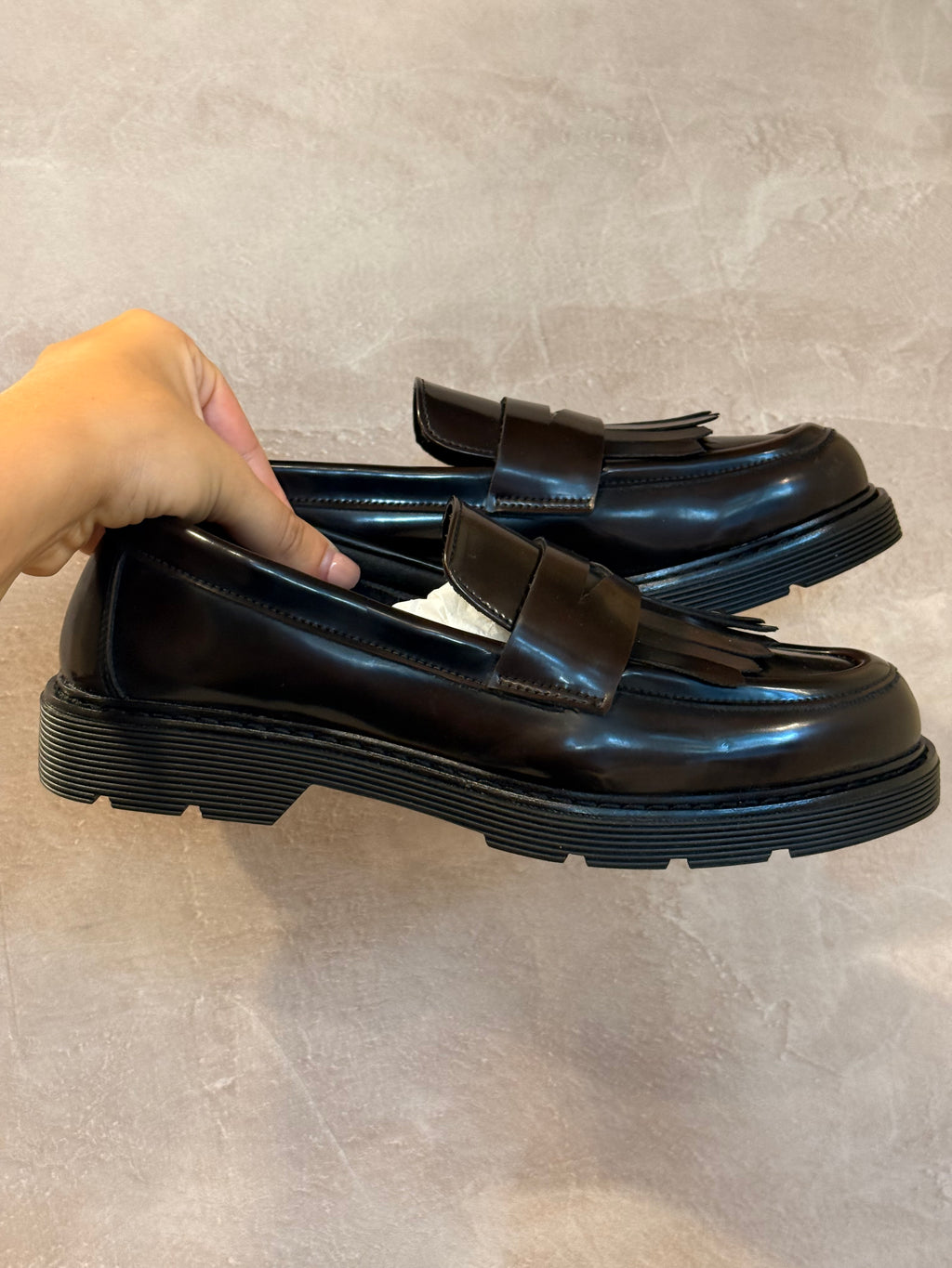 Mocassino moro con frange – Ovyè