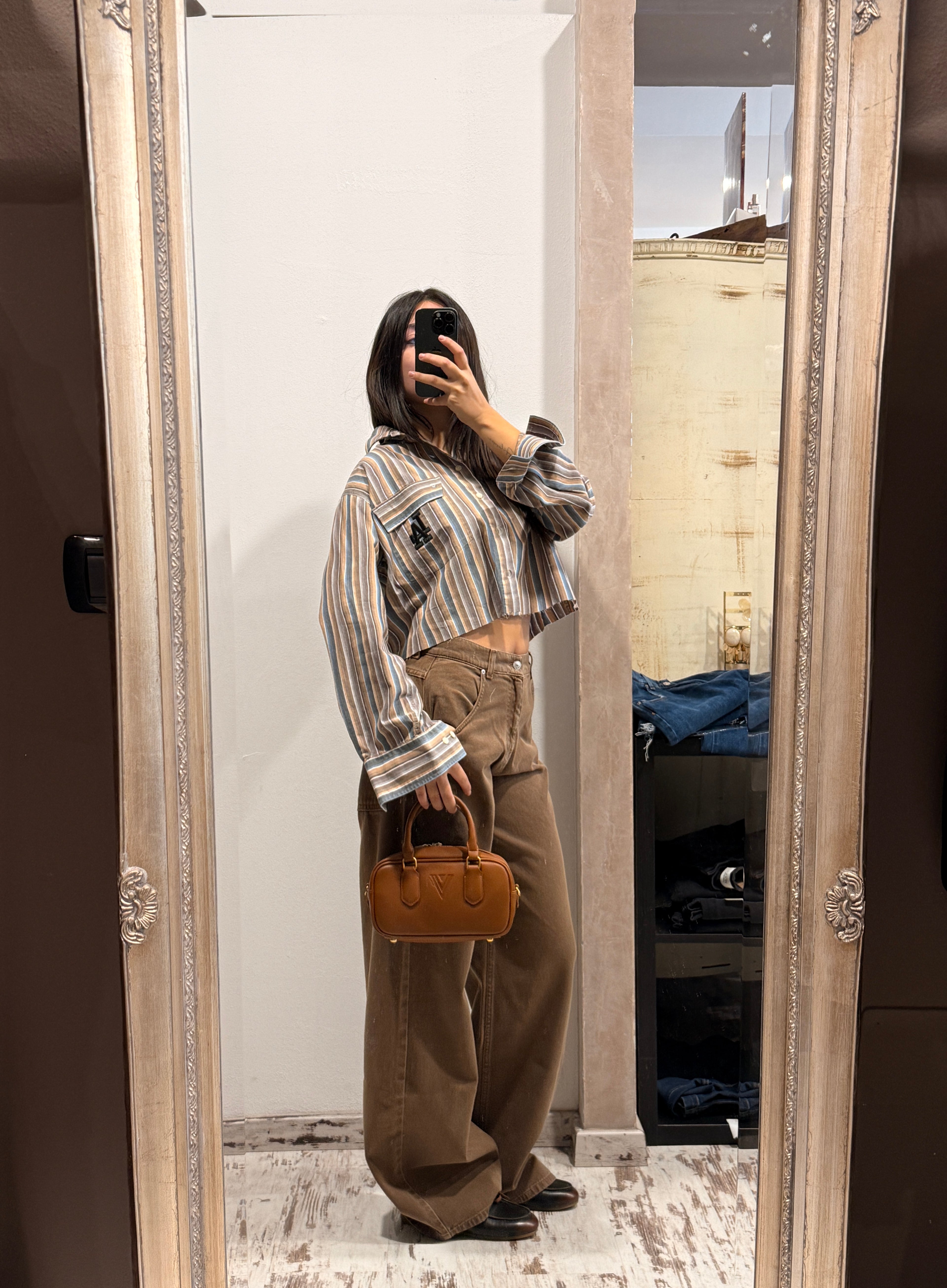 Jeans Mia vicolo color cammello baggy fit