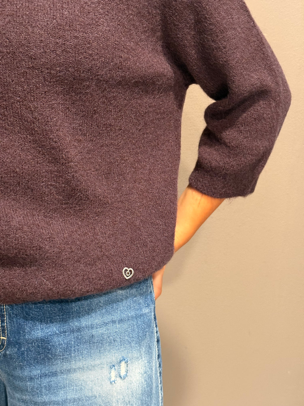 Pullover con maniche 3/4 e girocollo Please Moro