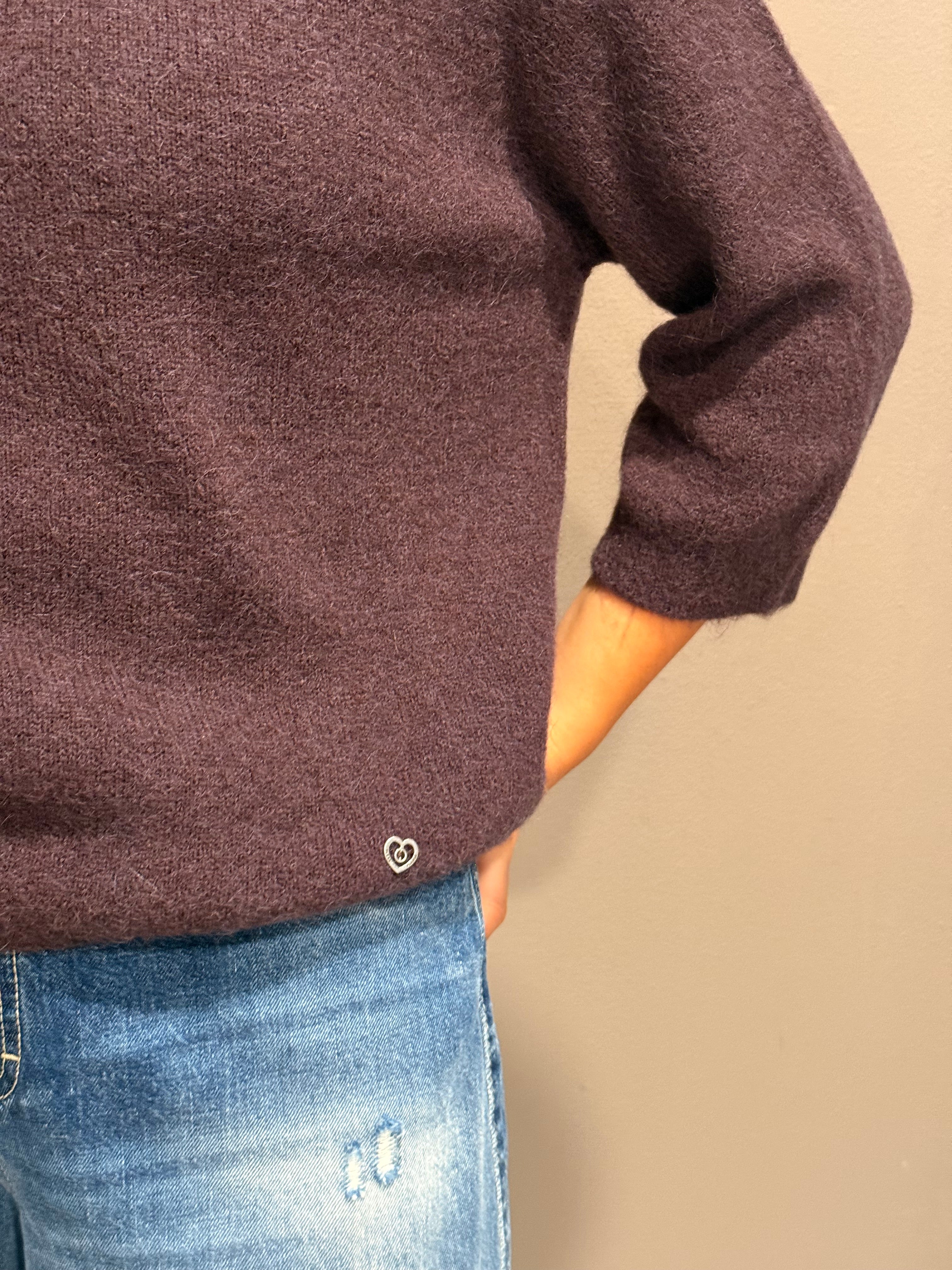Pullover con maniche 3/4 e girocollo Please Moro