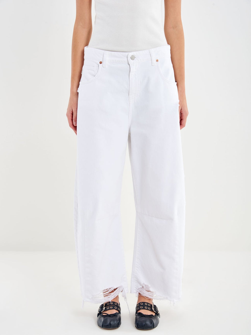 Jeans Cecil a Ovetto Bianco Vicolo