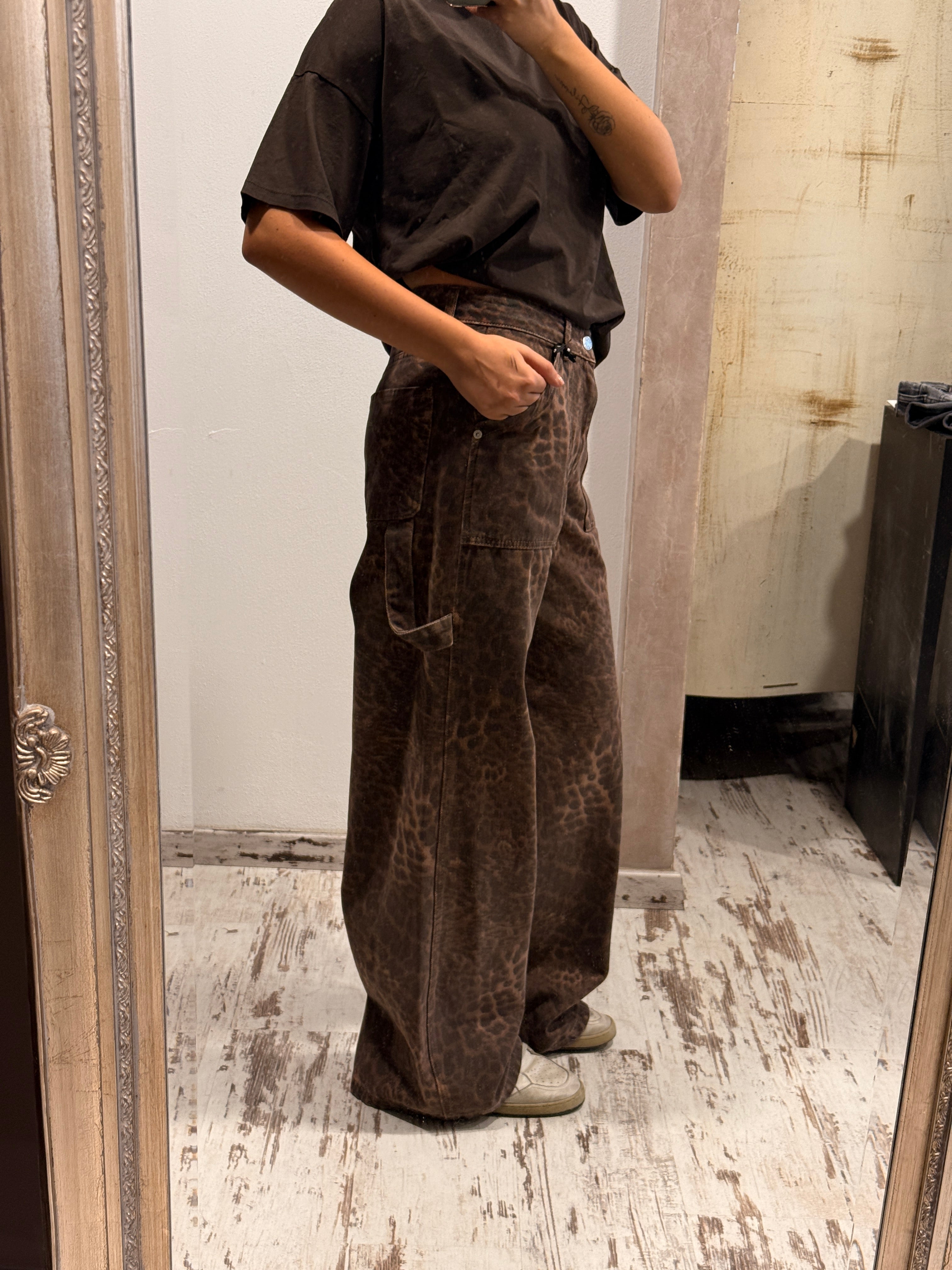 Jeans gamba larga modello Work maculato - HaveOne