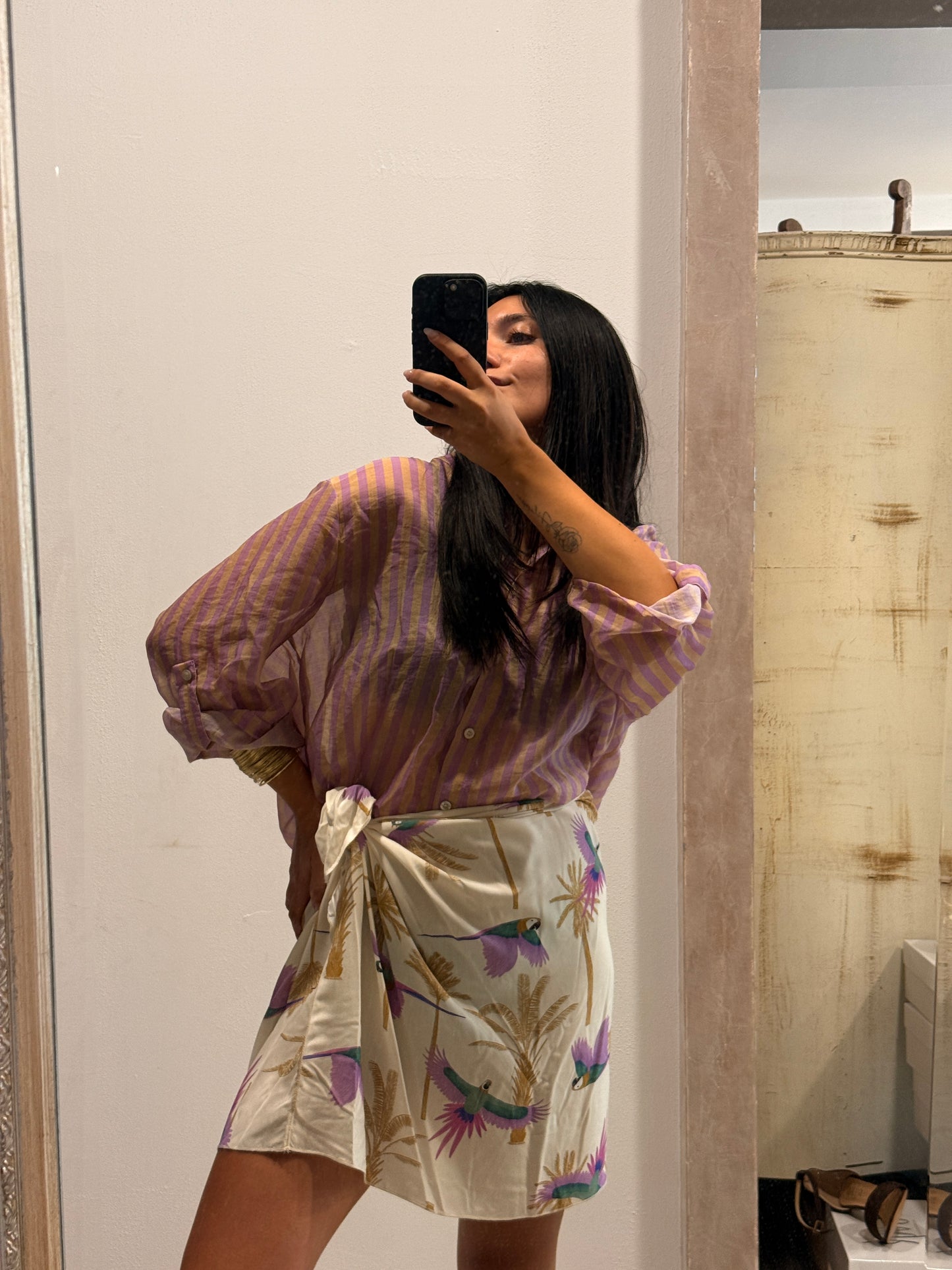 Camicia HaveOne The Island Righe- Lilla