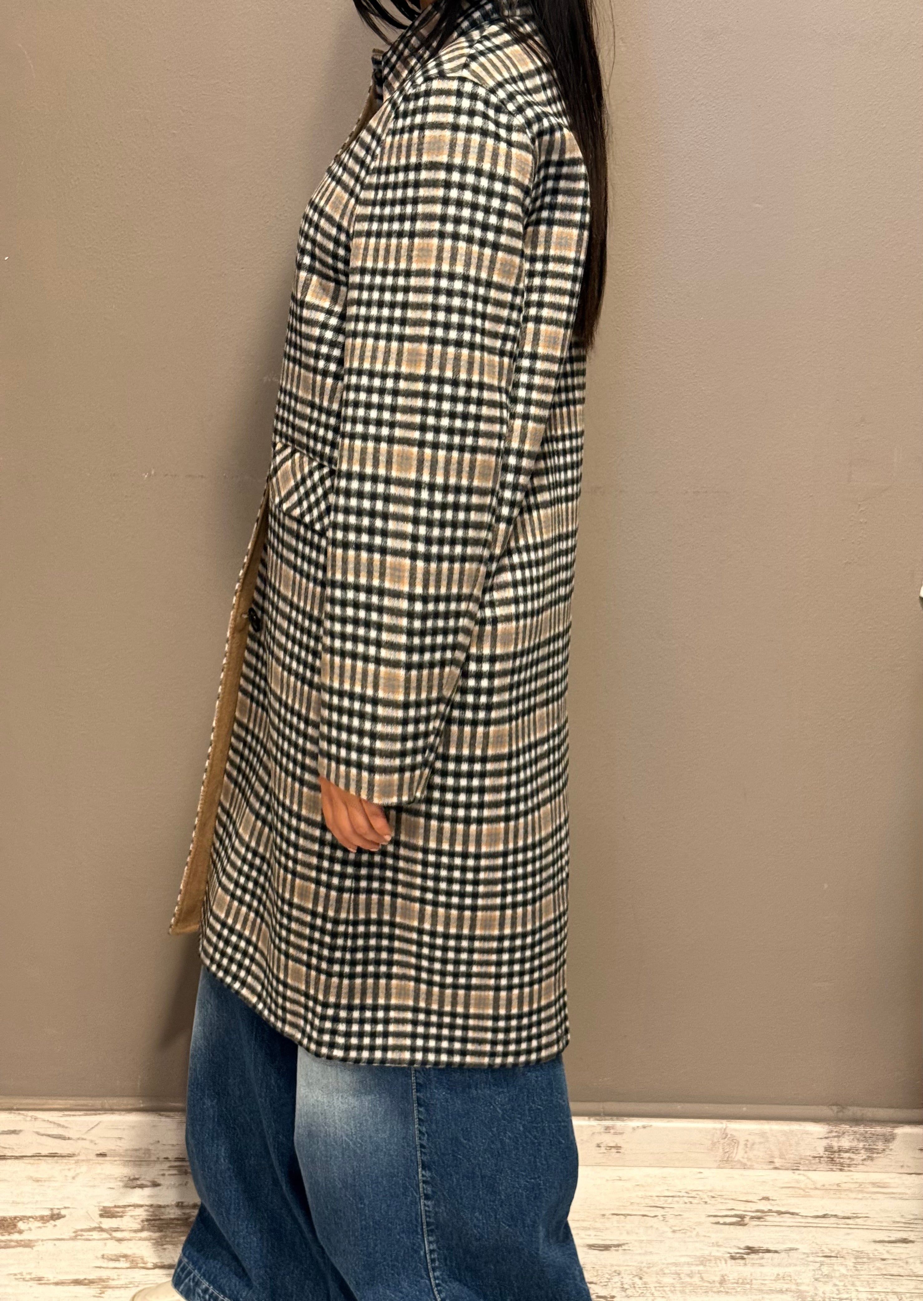 Cappotto 2 in 1 Vicolo Donna – Con Impermeabile Rimovibile a Quadri