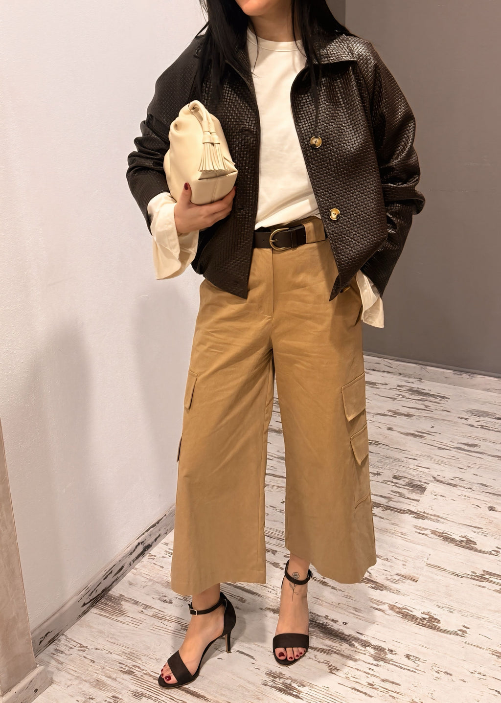 Bermuda cargo Vicolo cammello con maxi tasche