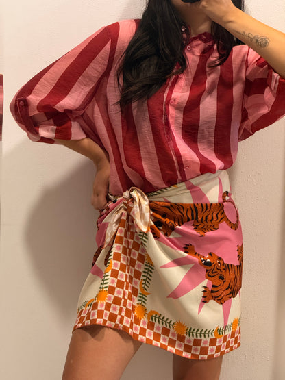 Gonna pareo stampa tigri arancio HaveOne