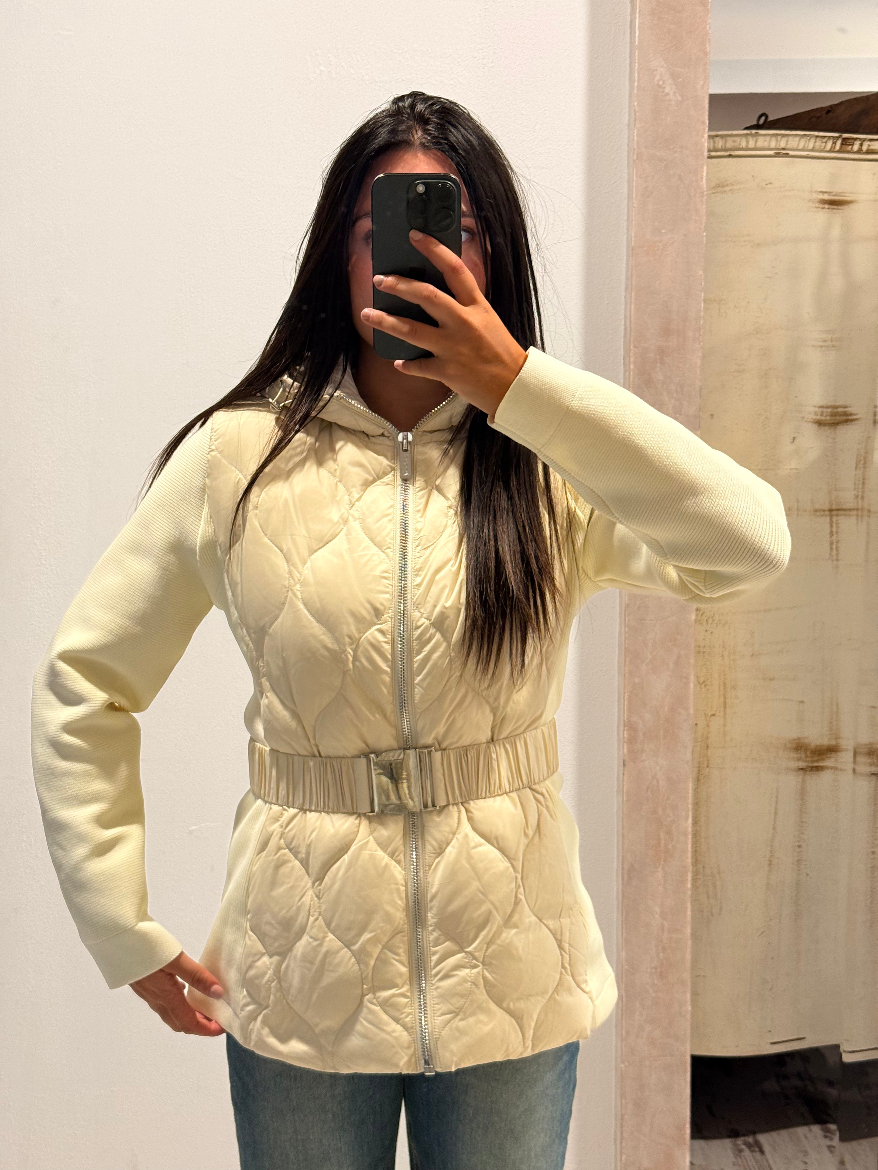 Piumino Piuma d’Oca Donna con Maniche in Tessuto - Vicolo
