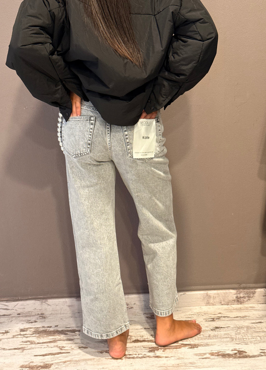 Jeans Kate Vicolo con Charm – Straight Fit Donna, Vita Alta