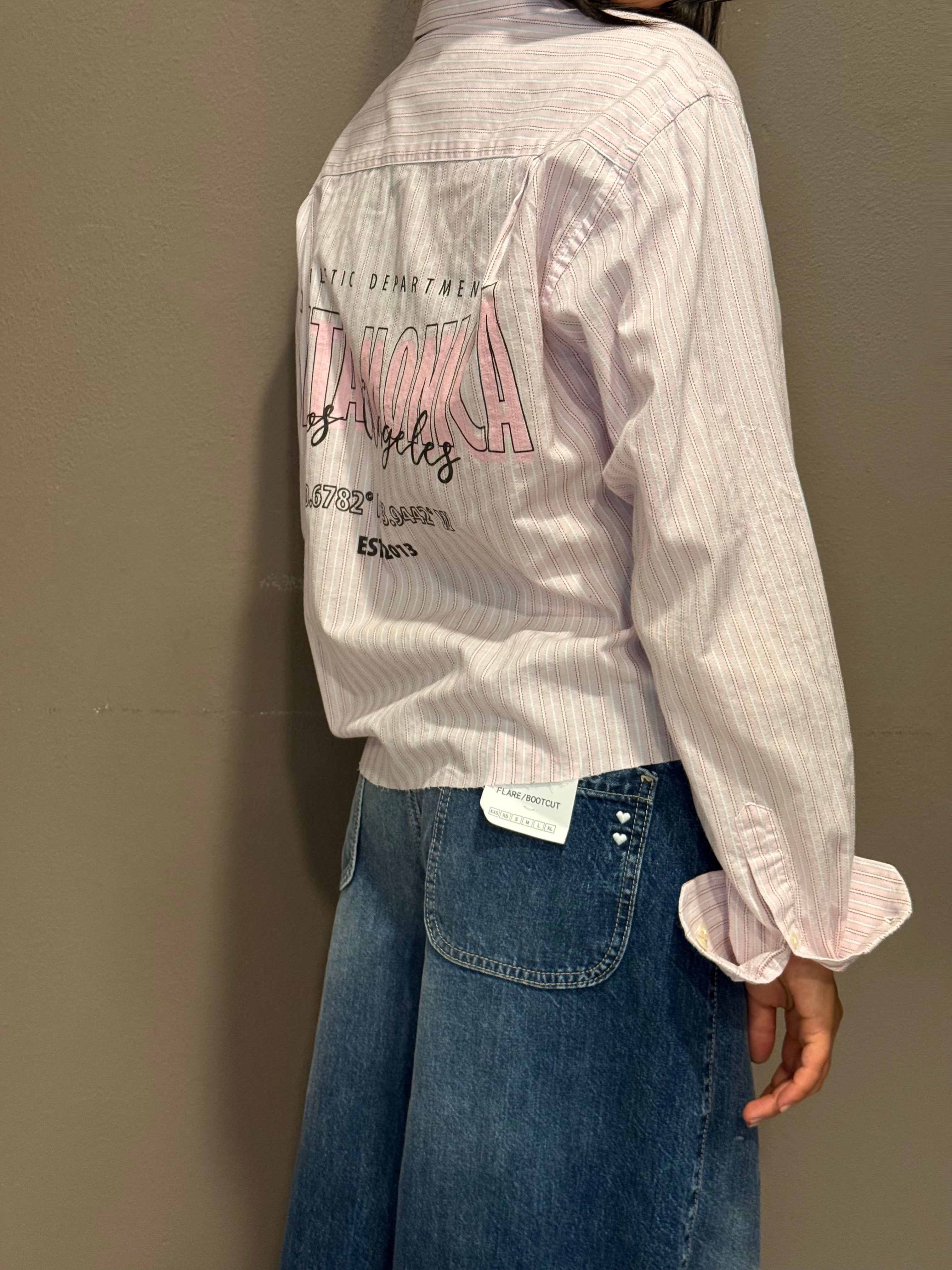 Santa Monica Crop – Rosa Stripe