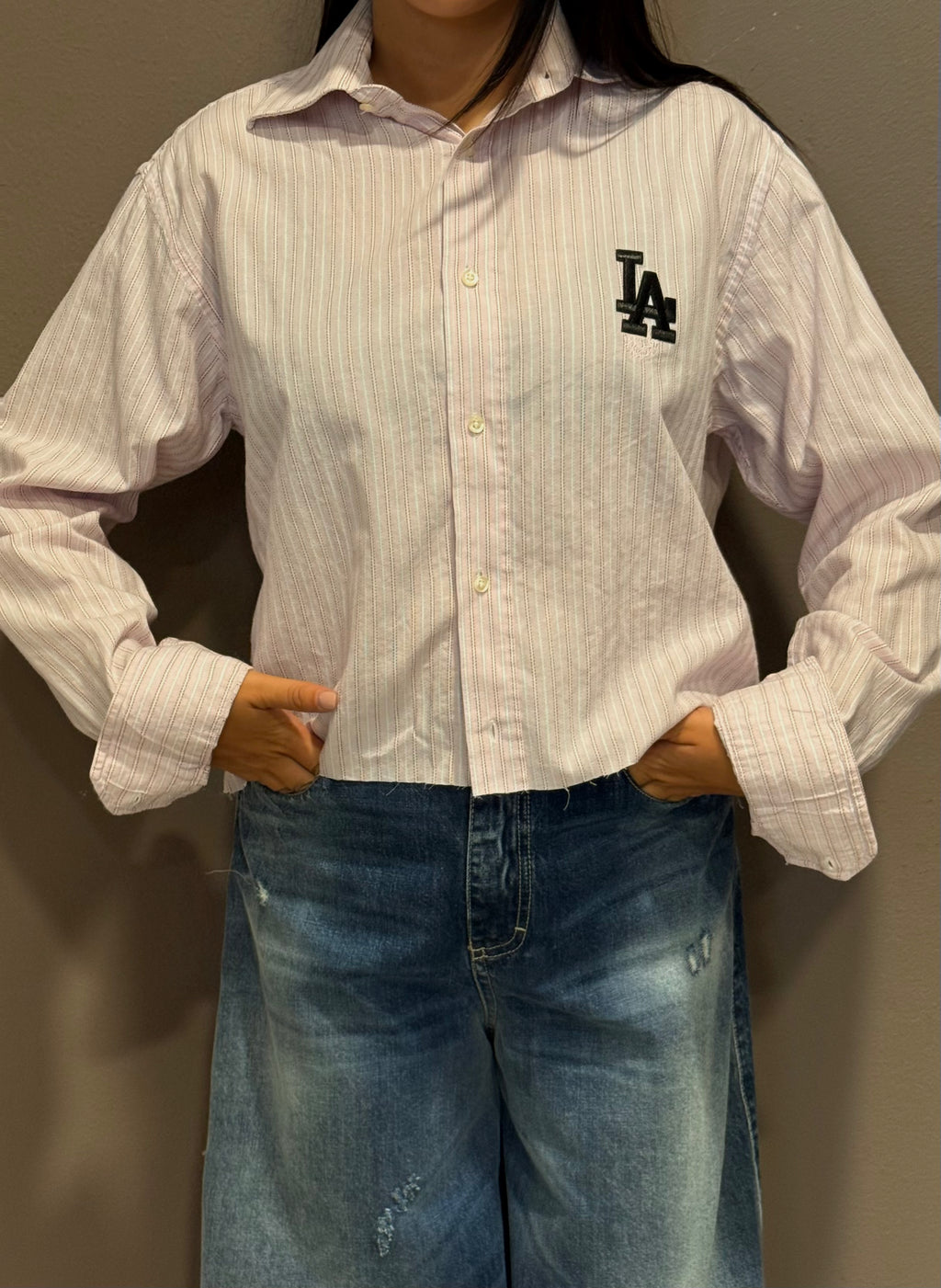 Santa Monica Crop – Rosa Stripe
