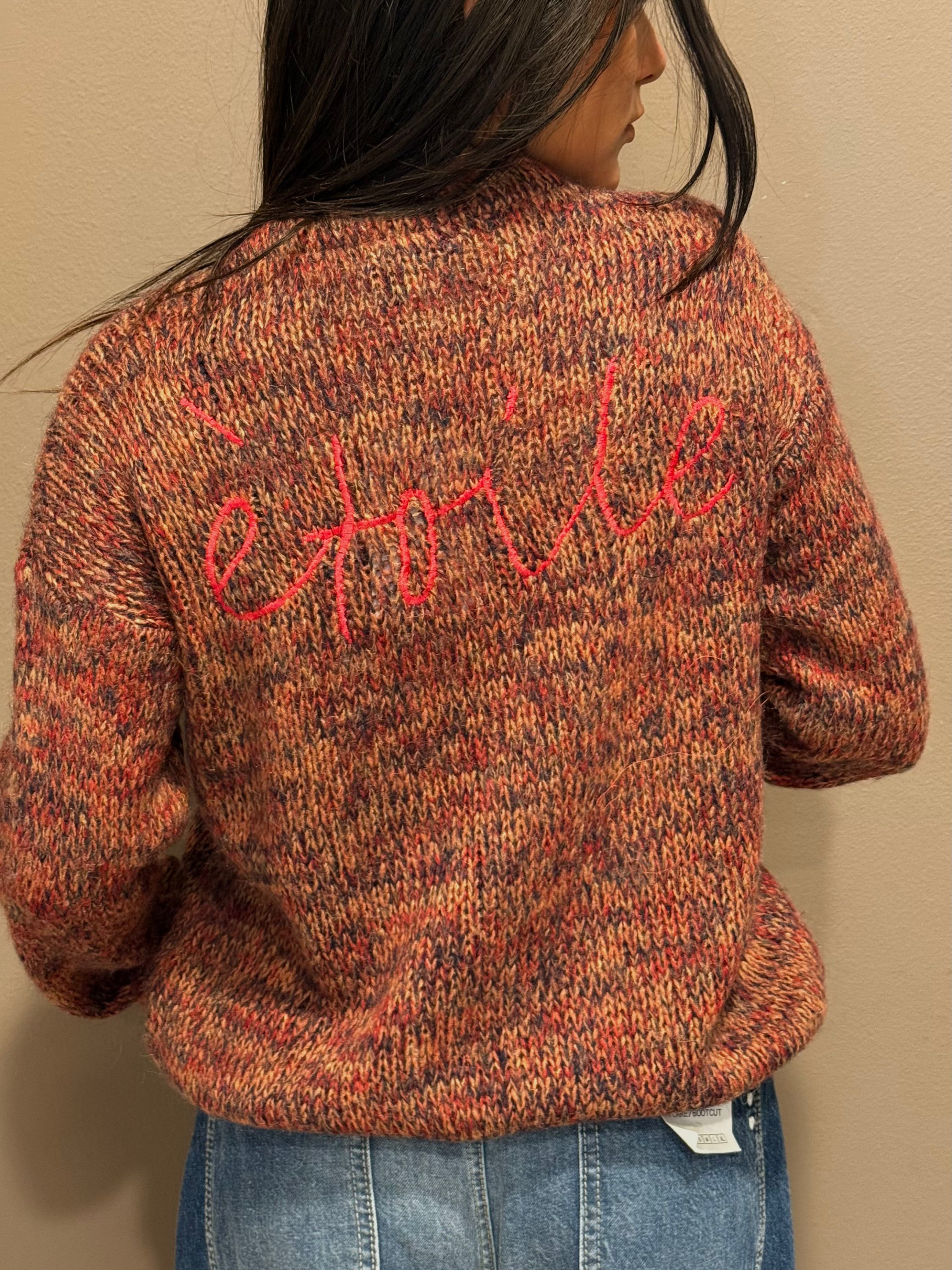Cardigan con maniche lunghe stampato Please
