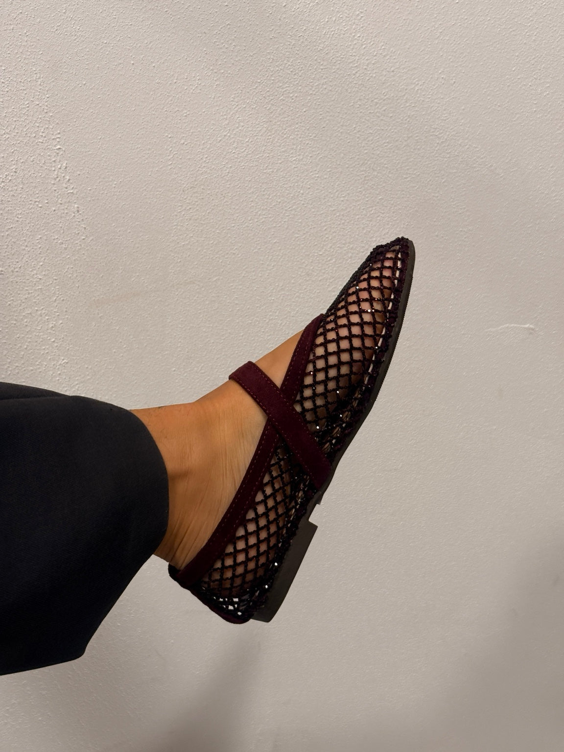 Ballerina Susy Bordeaux Glam vista laterale