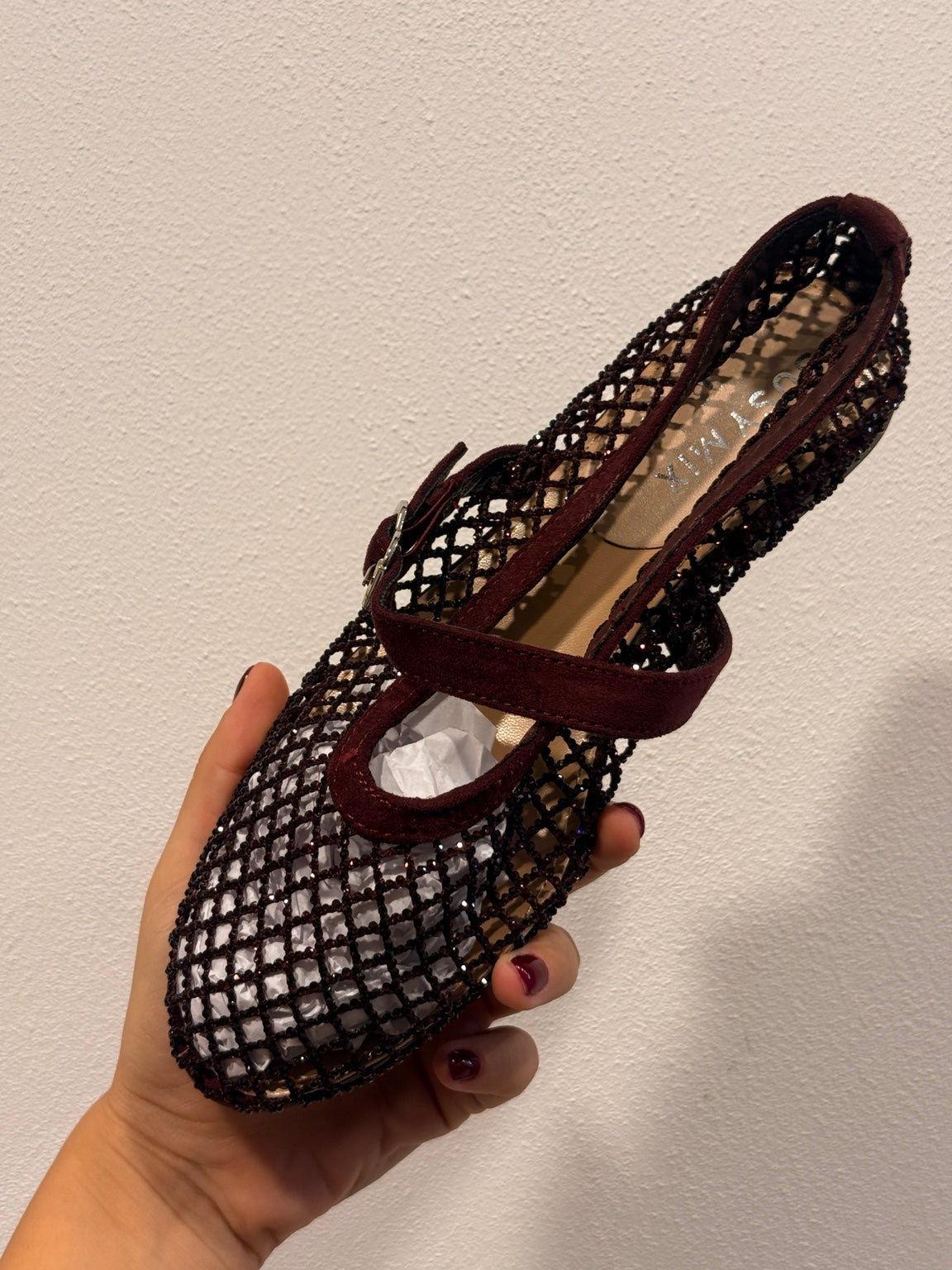 Ballerina Susy Bordeaux Glam dettaglio interno