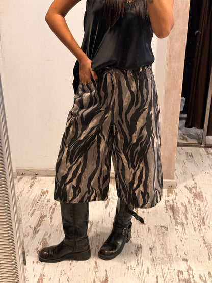 Bermudone jeans zebrato HaveOne fronte