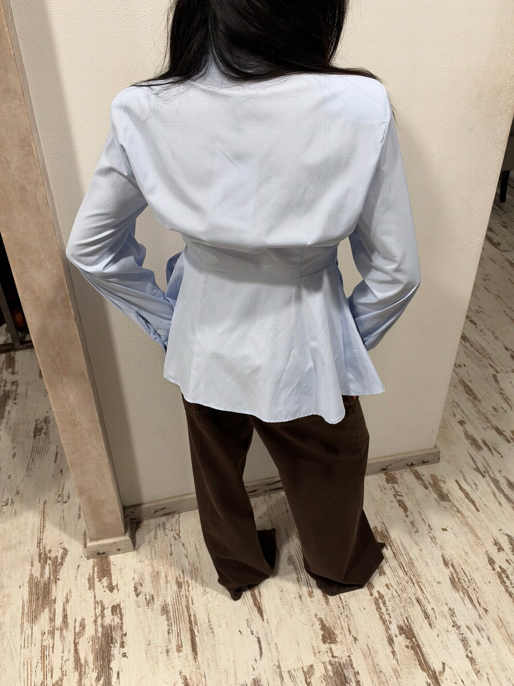 Camicia HaveOne con arricciatura e spallina imbottita