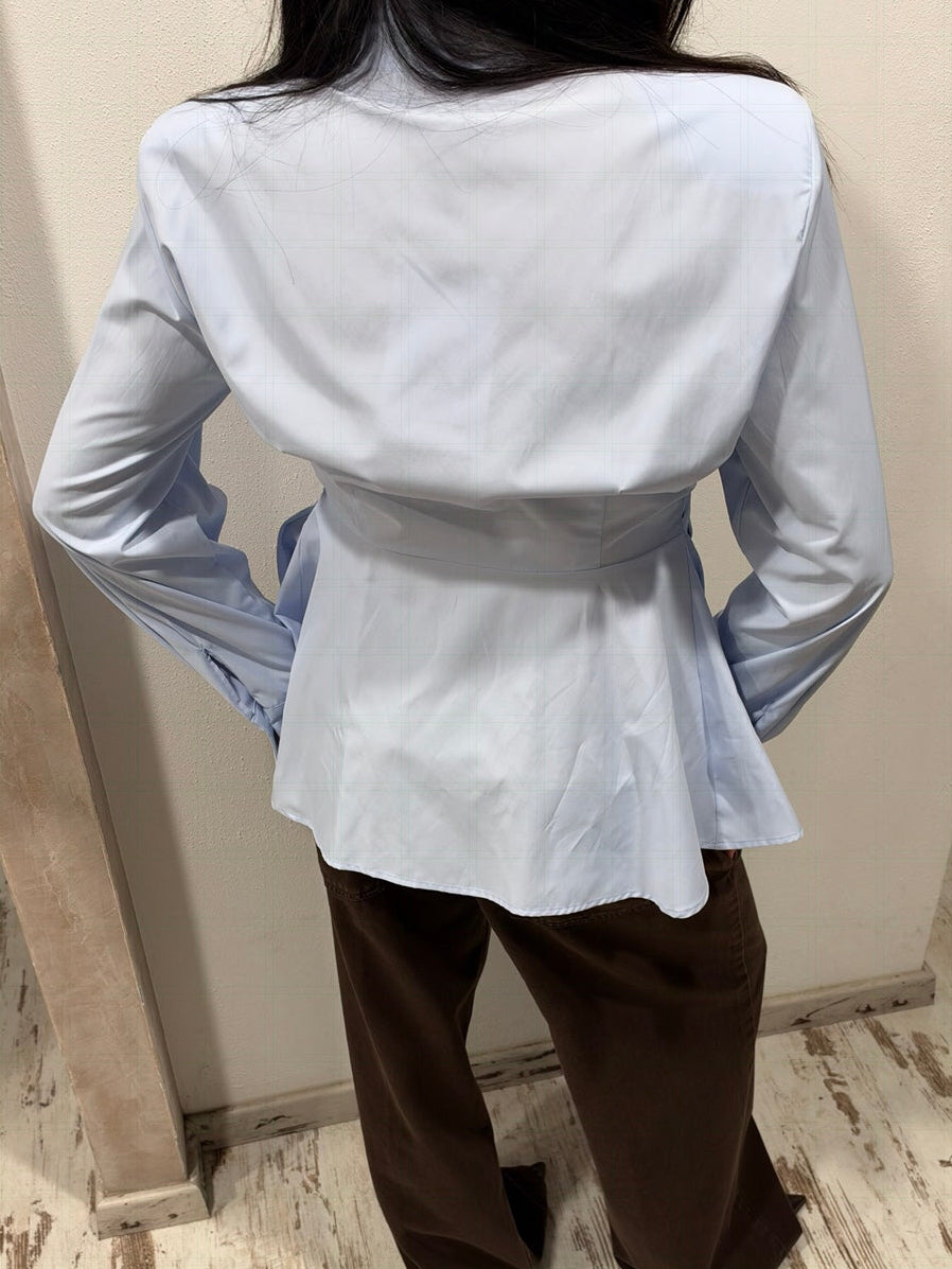 Camicia HaveOne con arricciatura e spallina imbottita