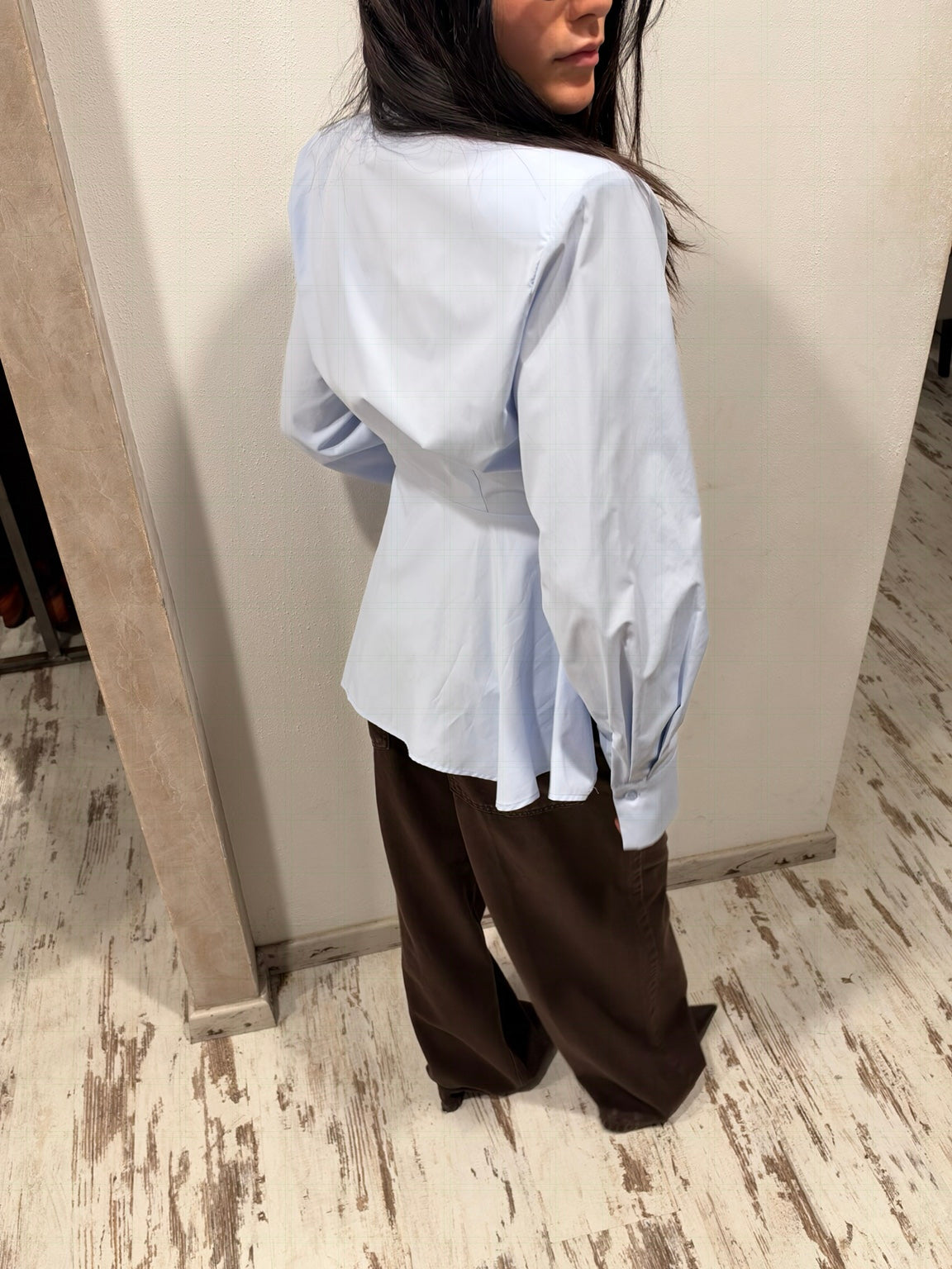 Camicia HaveOne con arricciatura e spallina imbottita